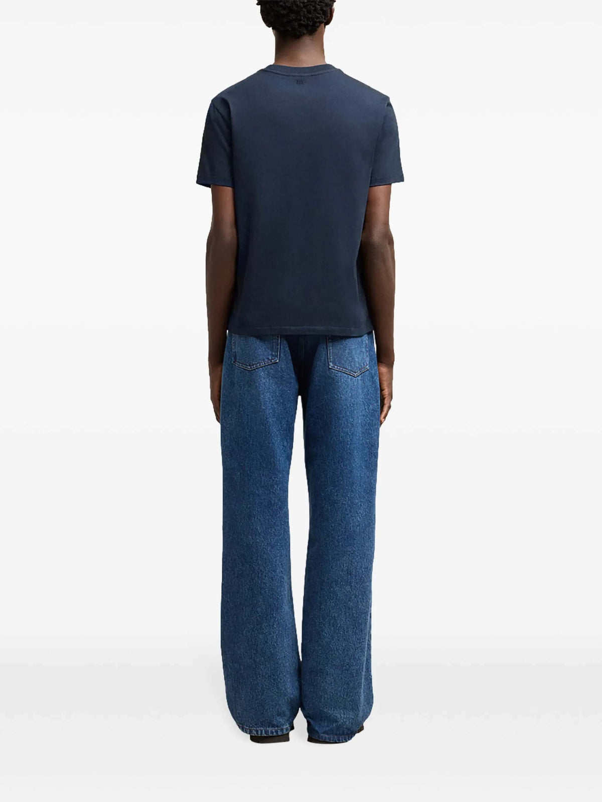BLUE COTTON RED AMI DE COEUR T-SHIRT Color: Night Blue