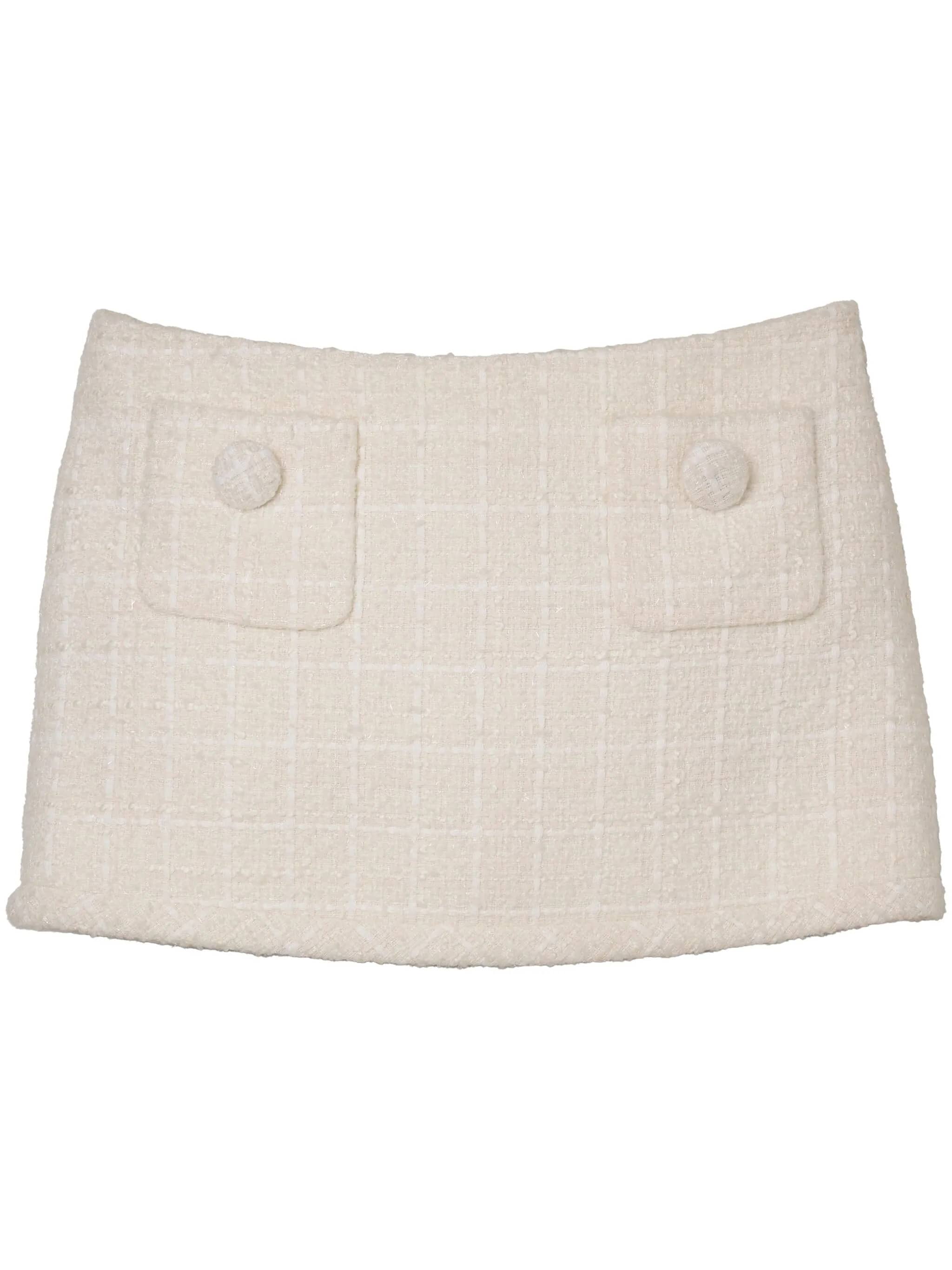 Tweed mini skirt