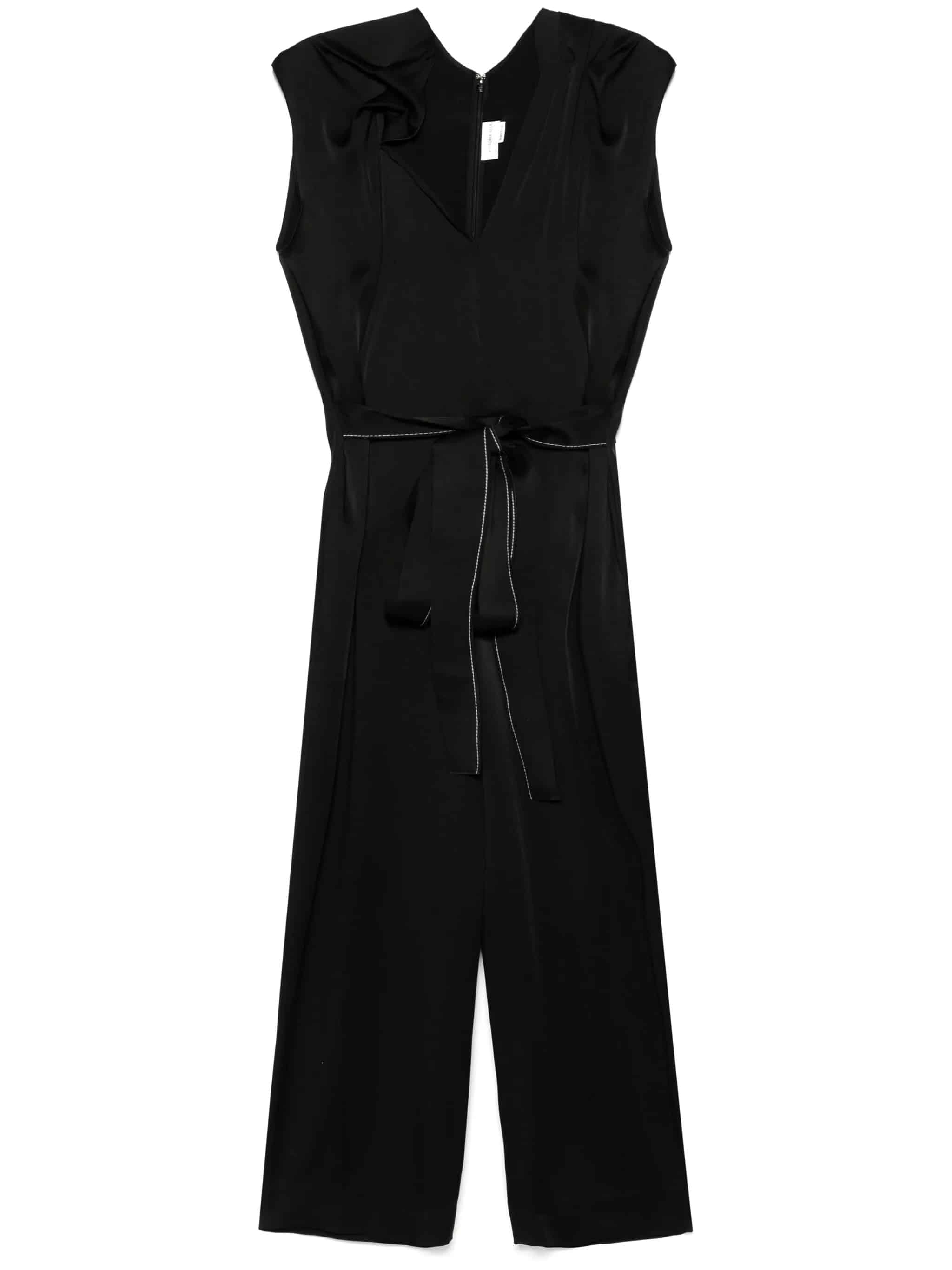 Draped pleat jumpsuit