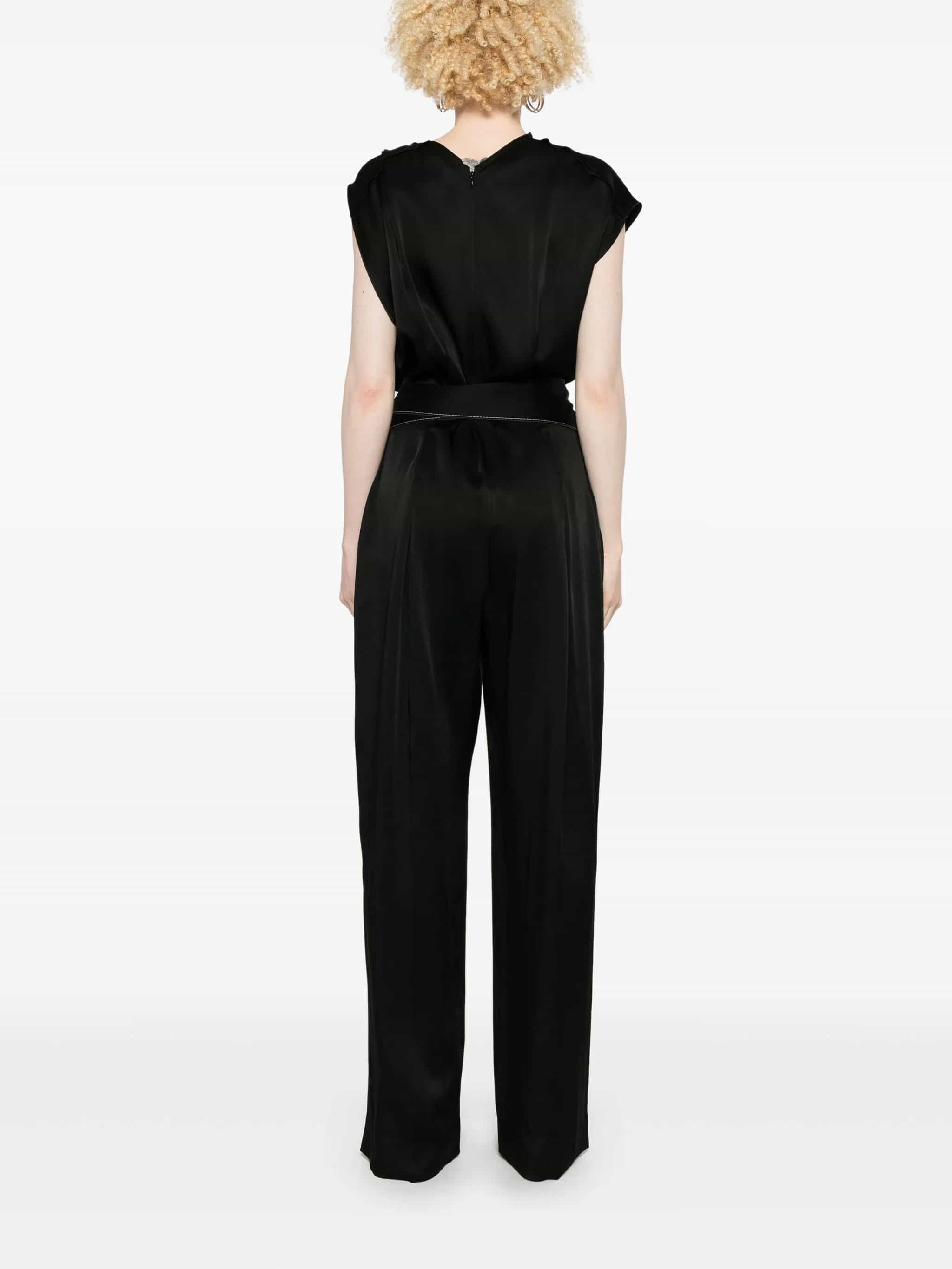 Draped pleat jumpsuit