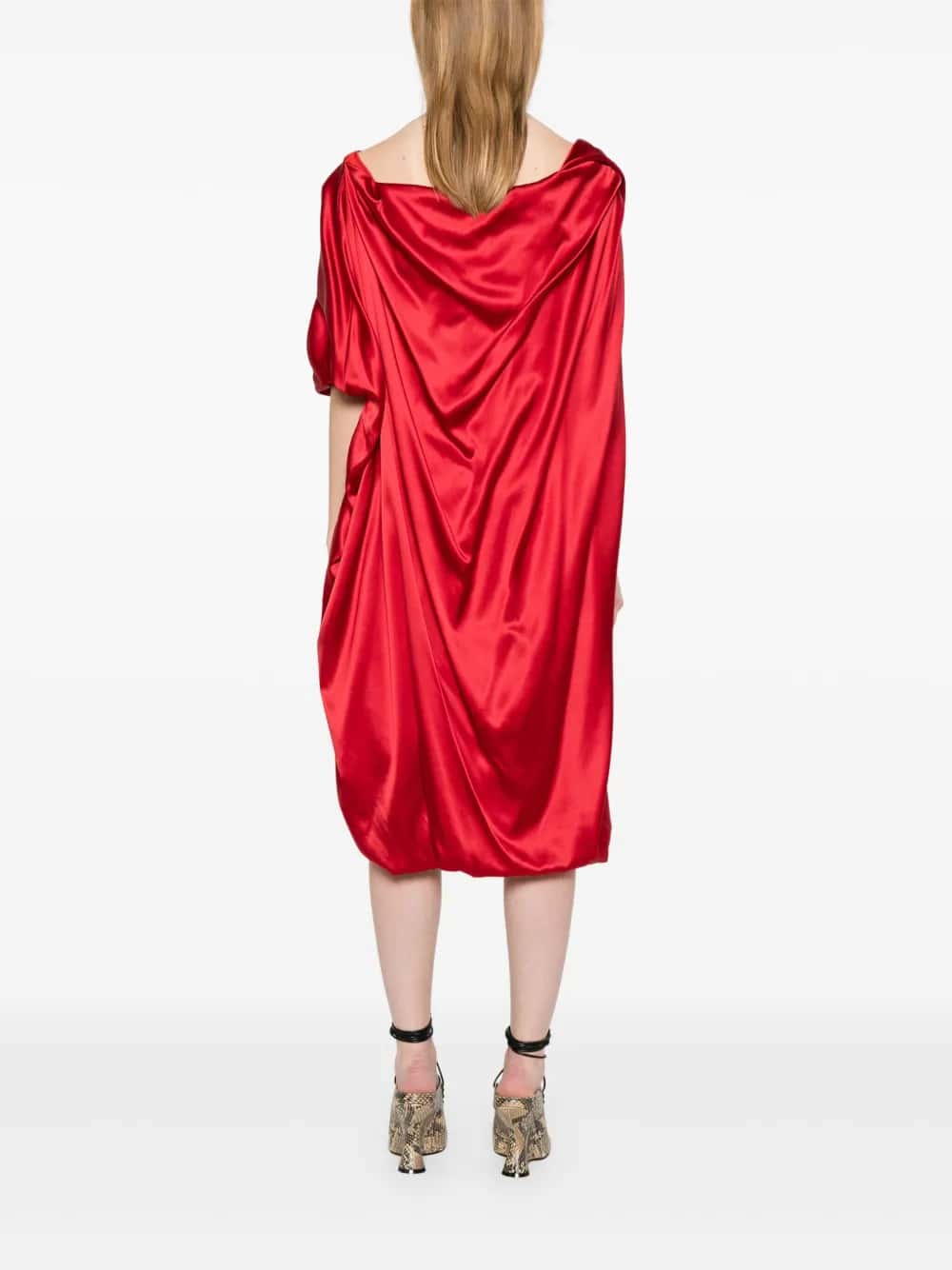 Abito satin drappeggiato