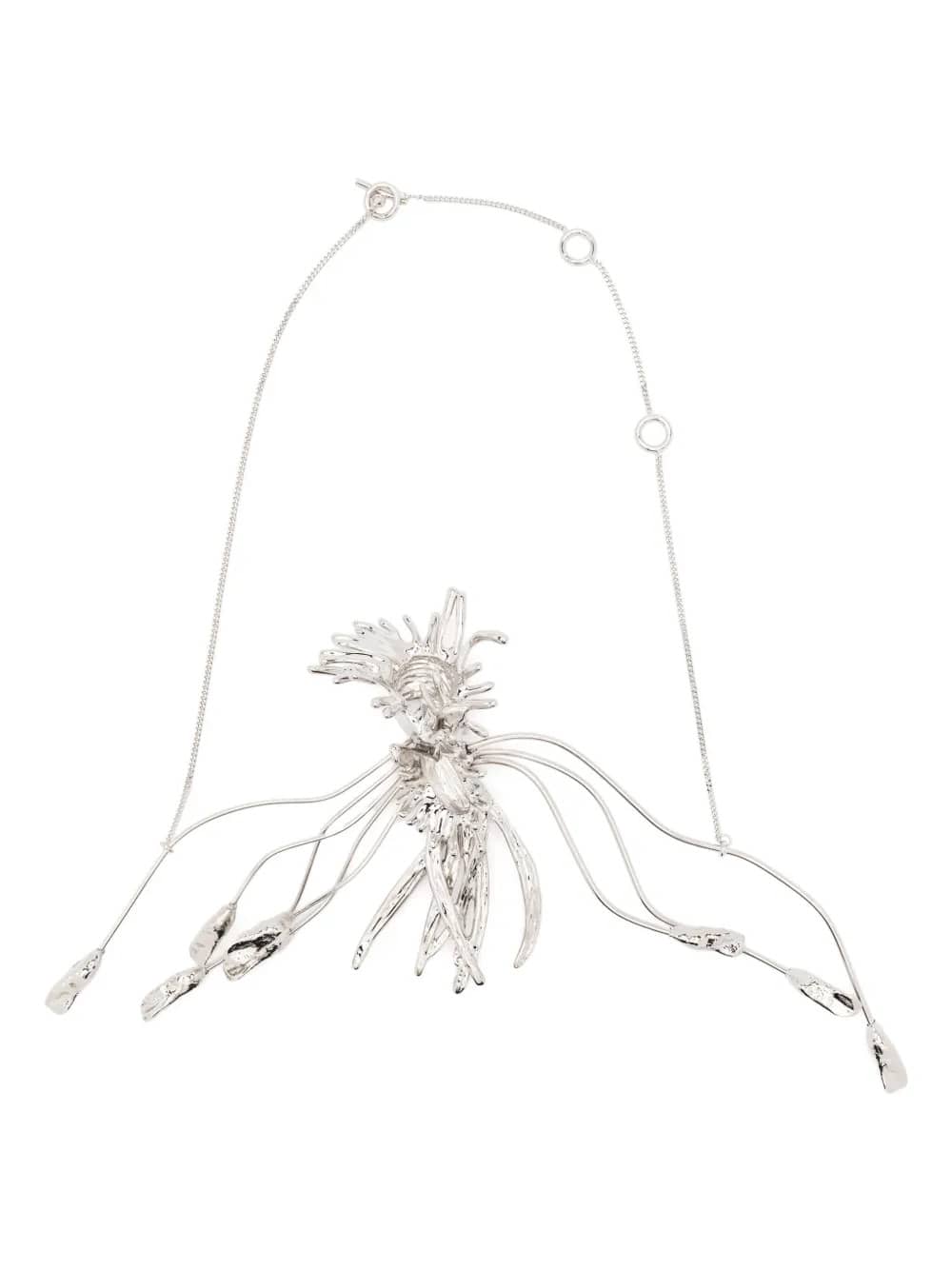 Collana fiore metallo