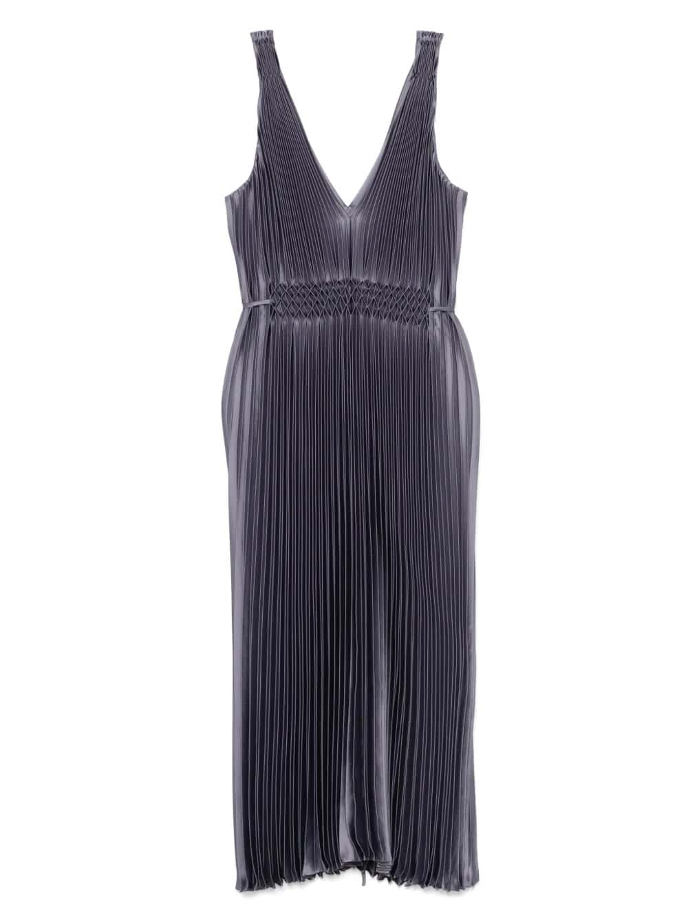 Hard smoked pleated dress