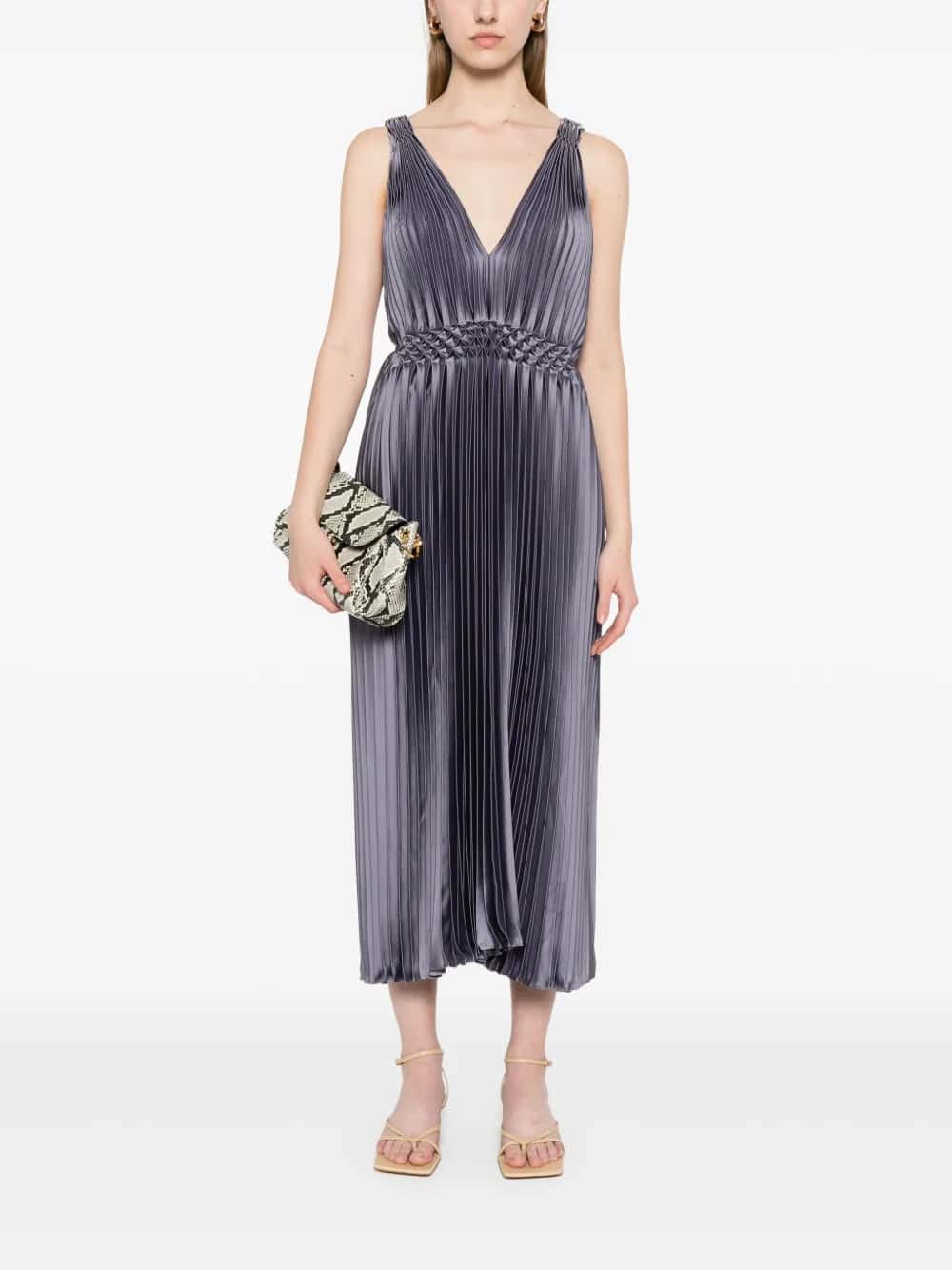 Hard smoked pleated dress
