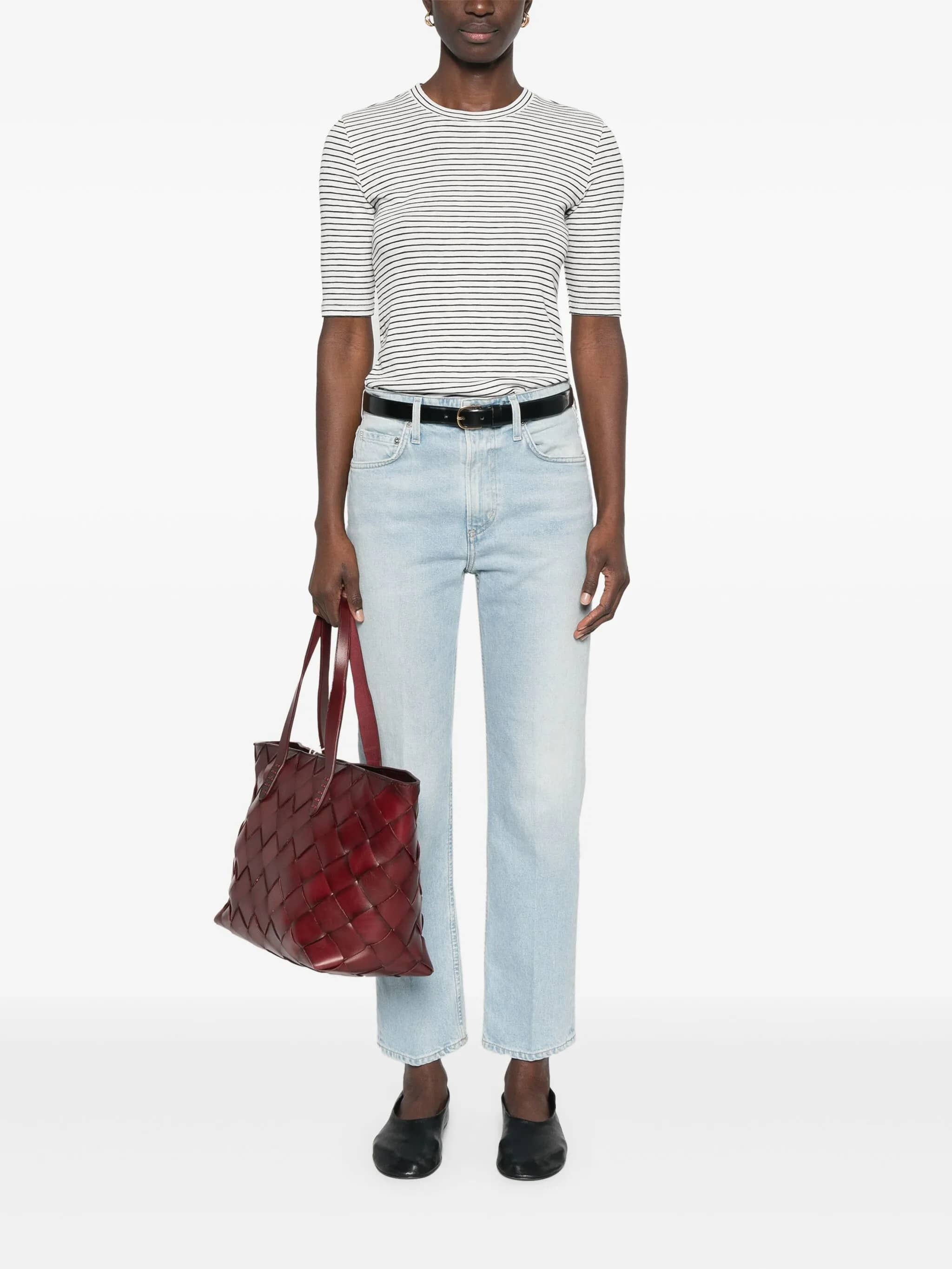Striped elbow slv crew