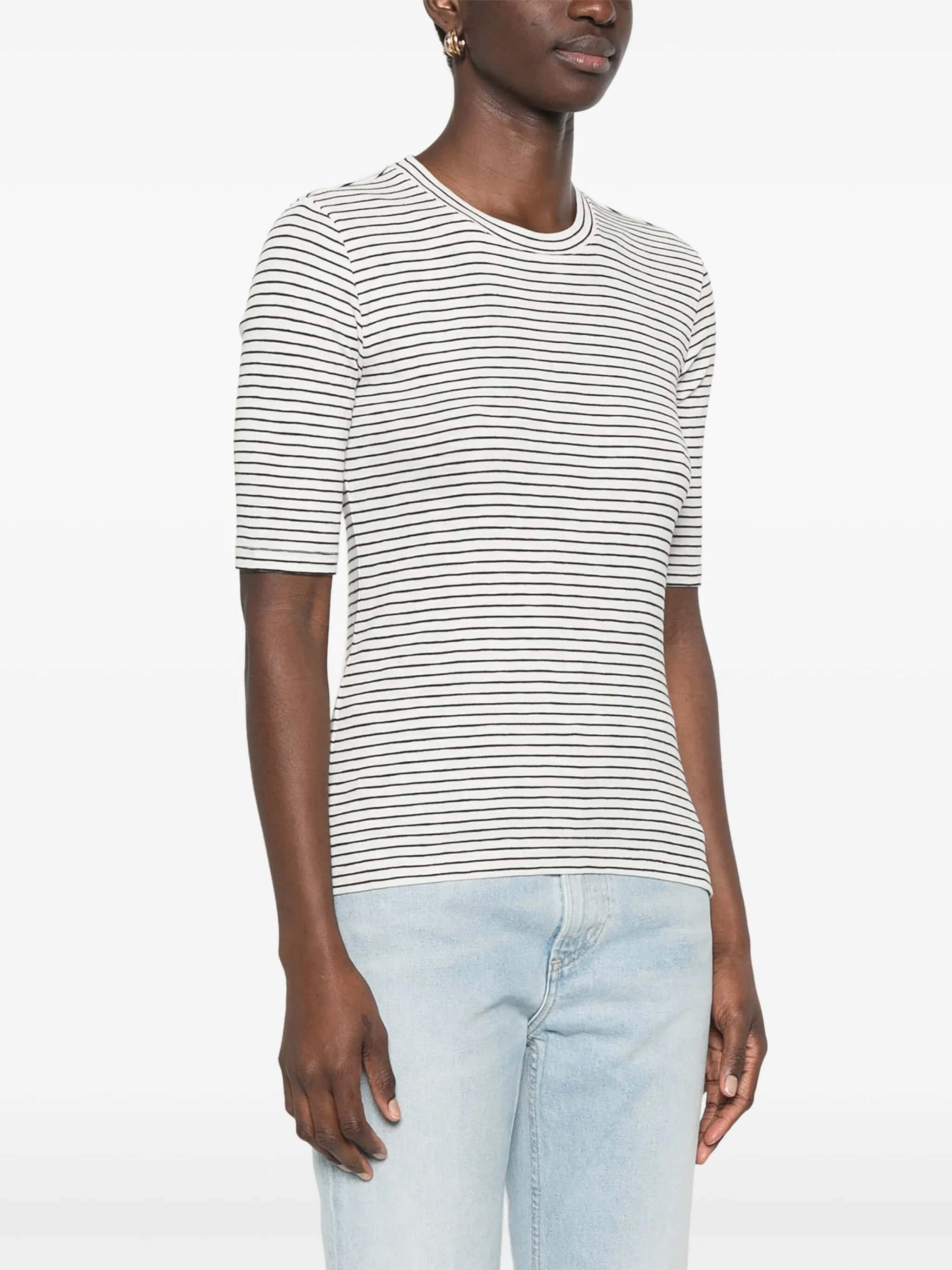 Striped elbow slv crew