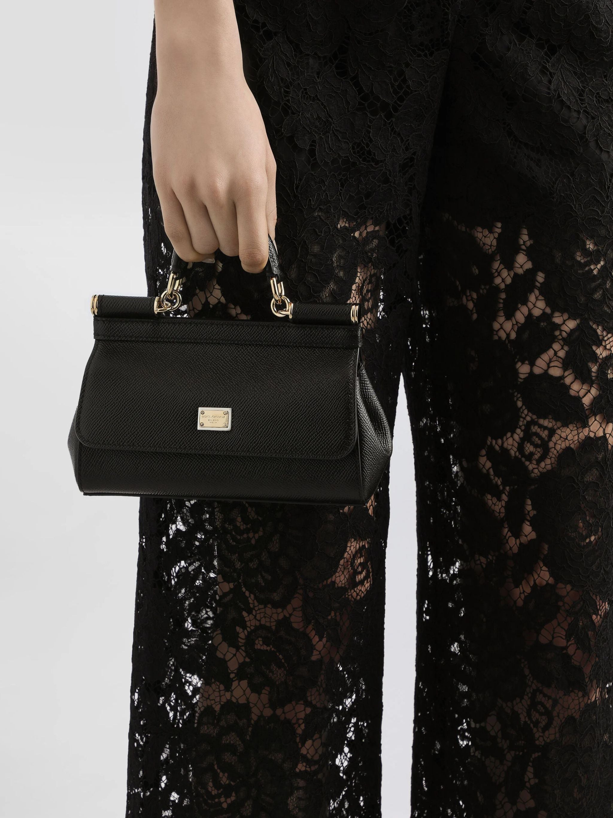 Borsa a mano Sicily mini in pelle di vitello dauphine