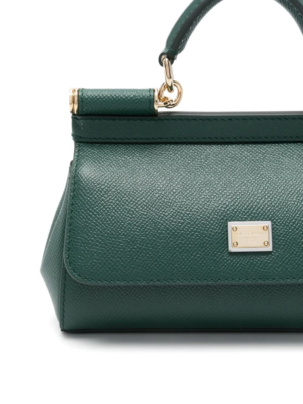 Borsa a mano Sicily mini in pelle di vitello dauphine Lago