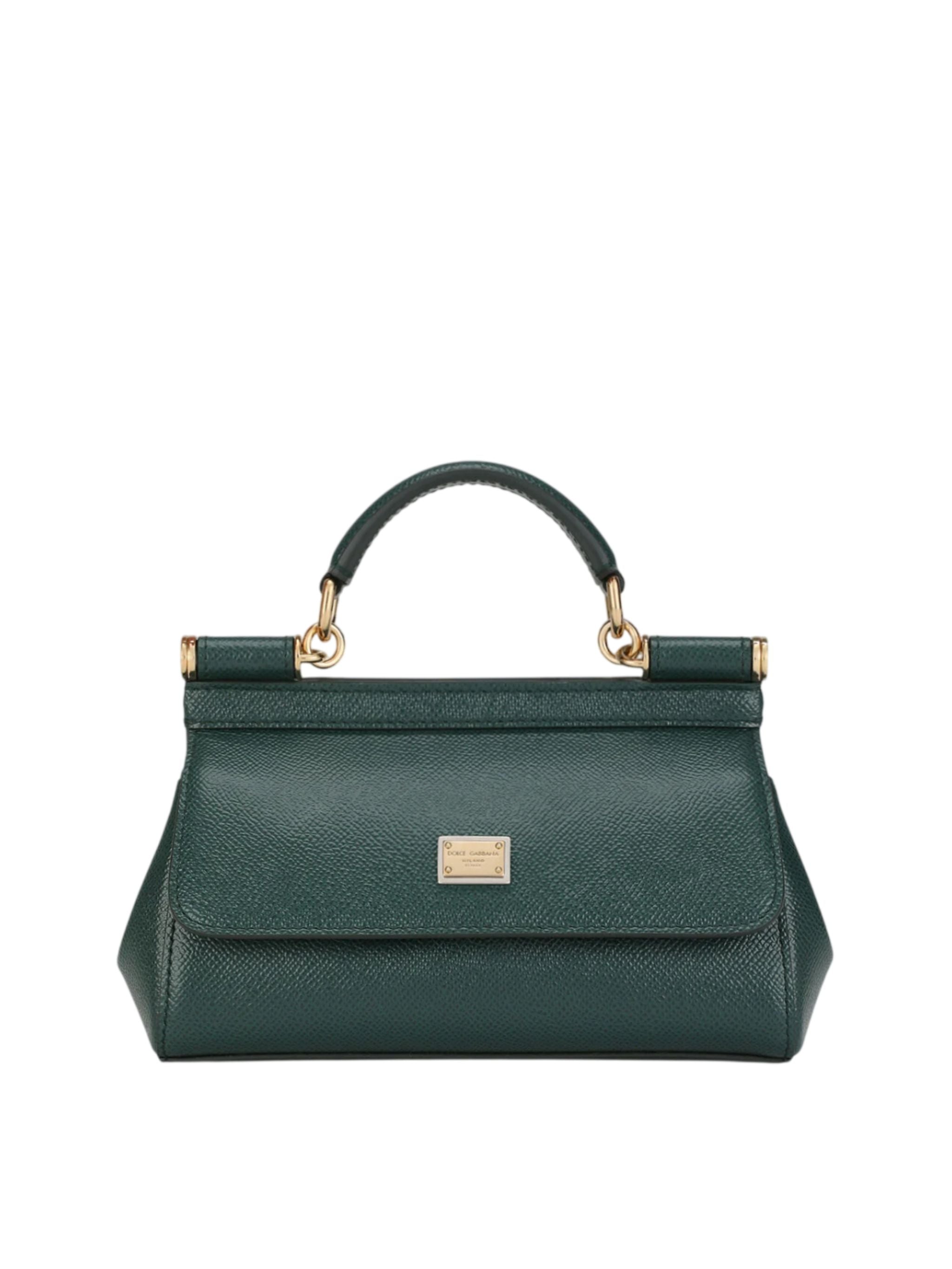 Borsa a mano Sicily mini in pelle di vitello dauphine Lago