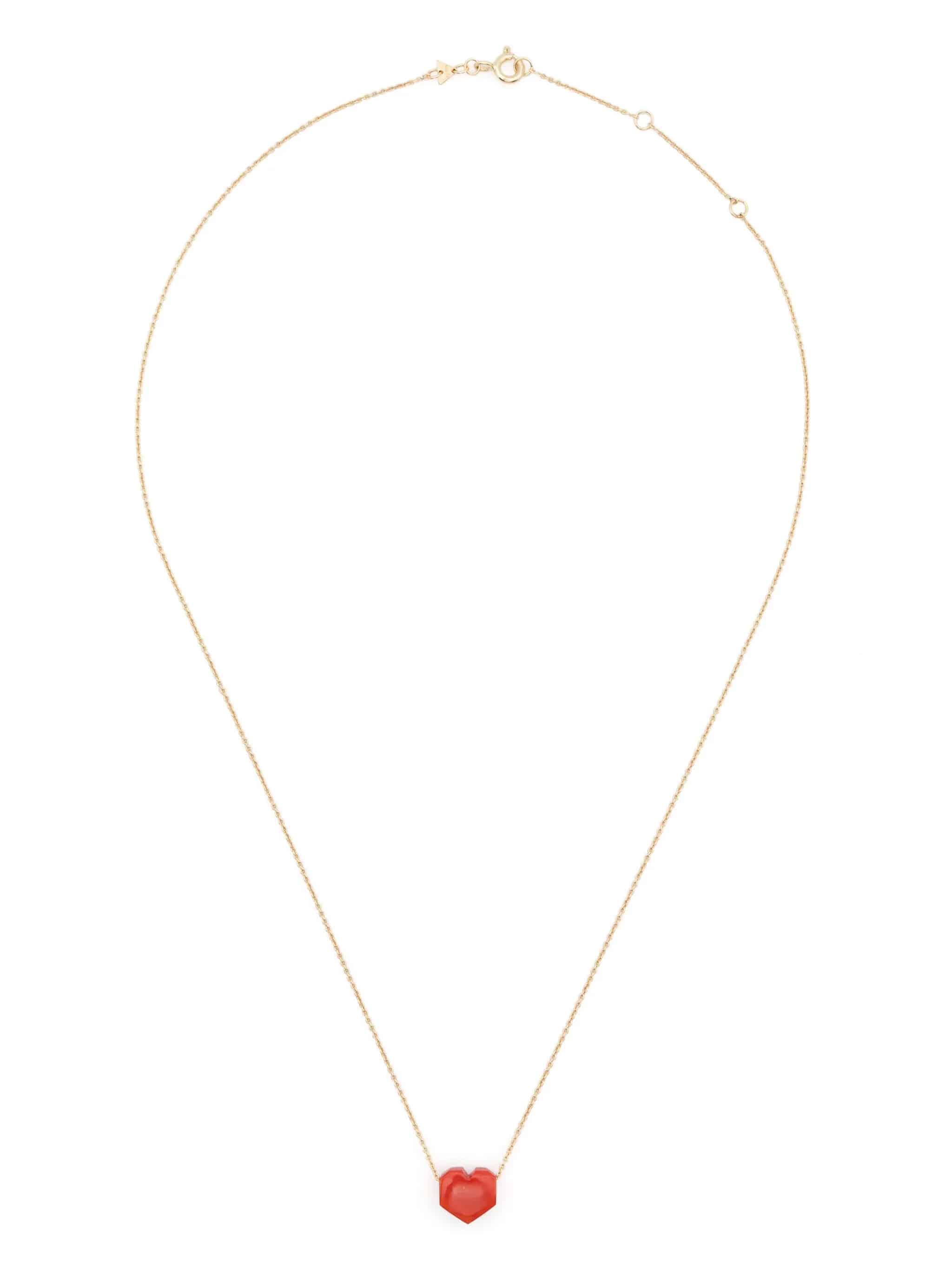 NECKLACE ROLO MINI CORAZON LIPSTICK RED