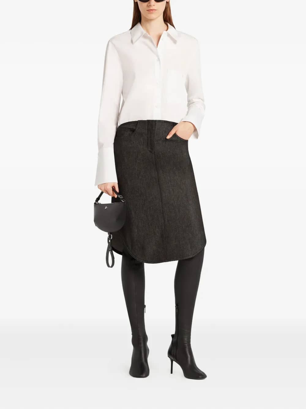 KNOTTED CREPE BLOUSE