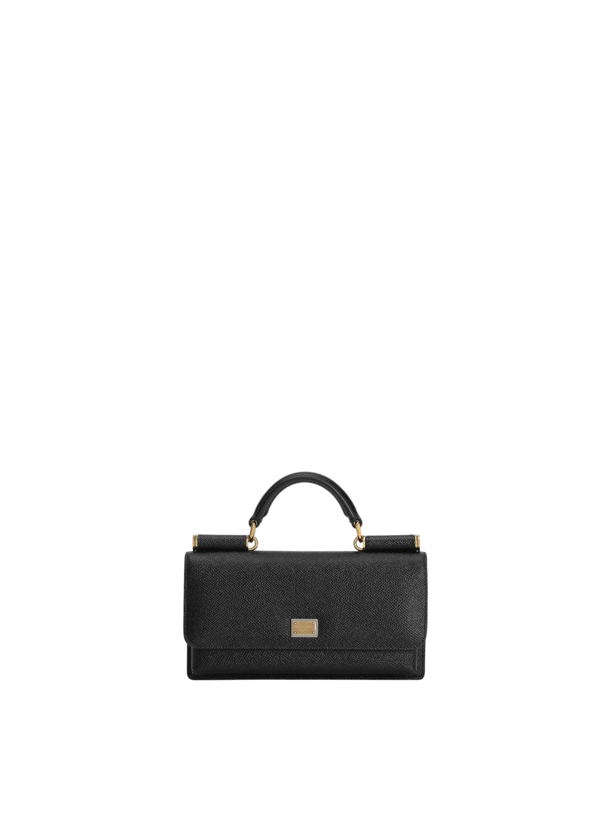 Mini bag in Dauphine print calfskin - Black