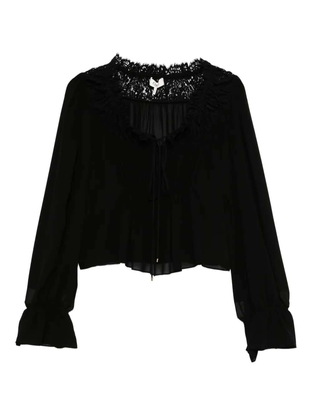 CAMICIA CHIFFON E PIZZO