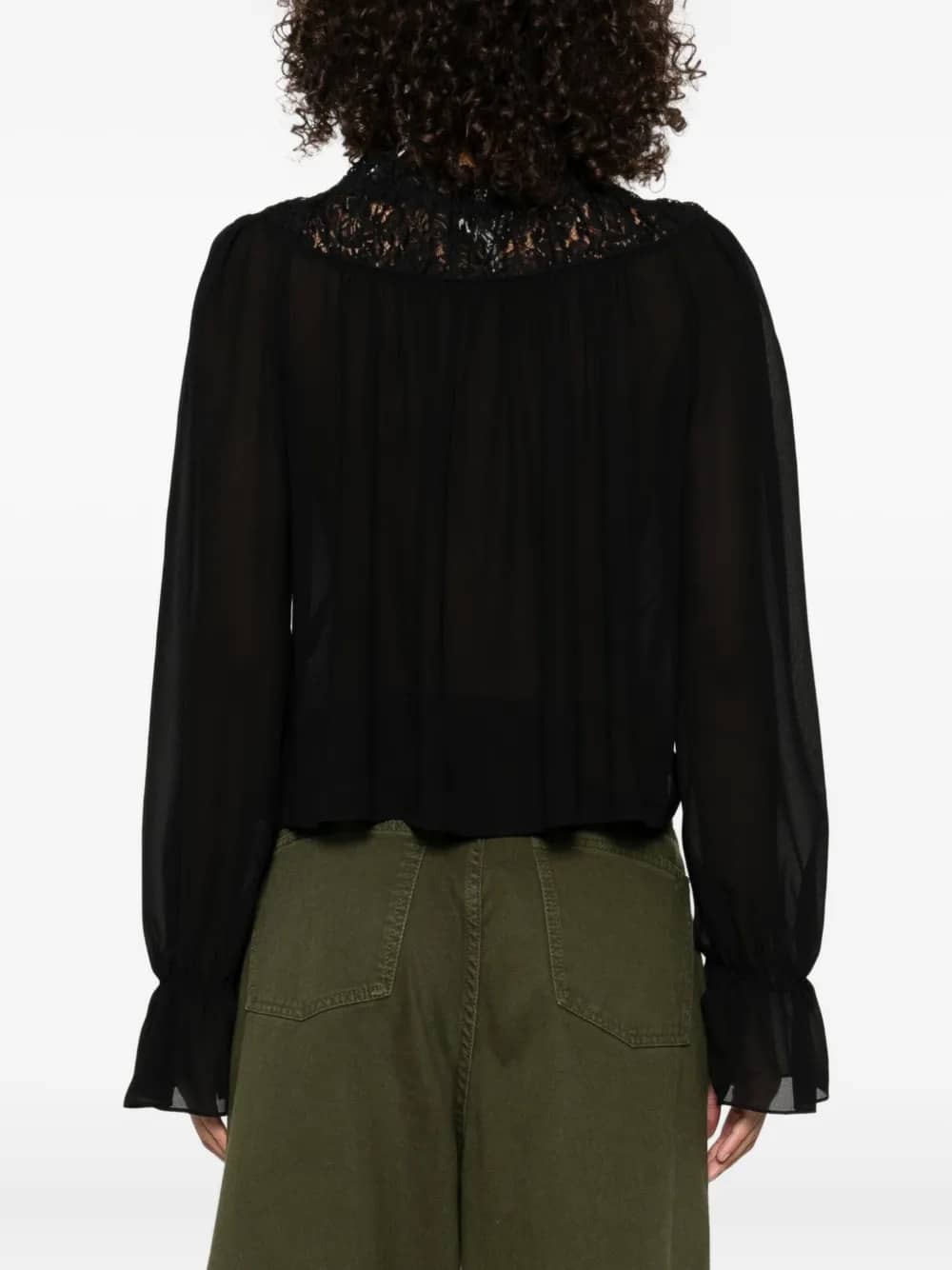 CAMICIA CHIFFON E PIZZO