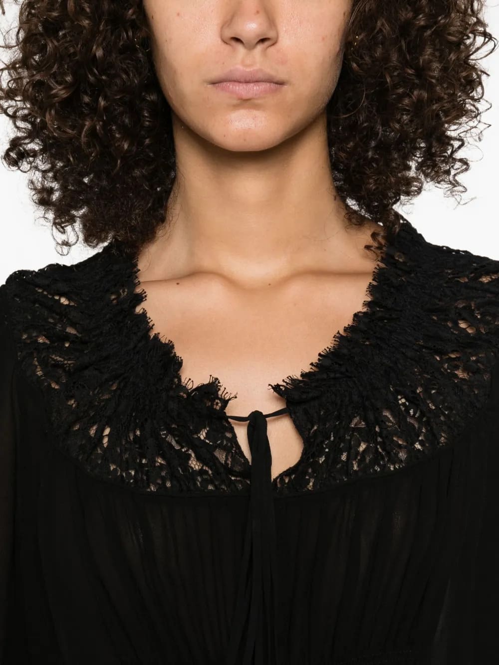 CAMICIA CHIFFON E PIZZO