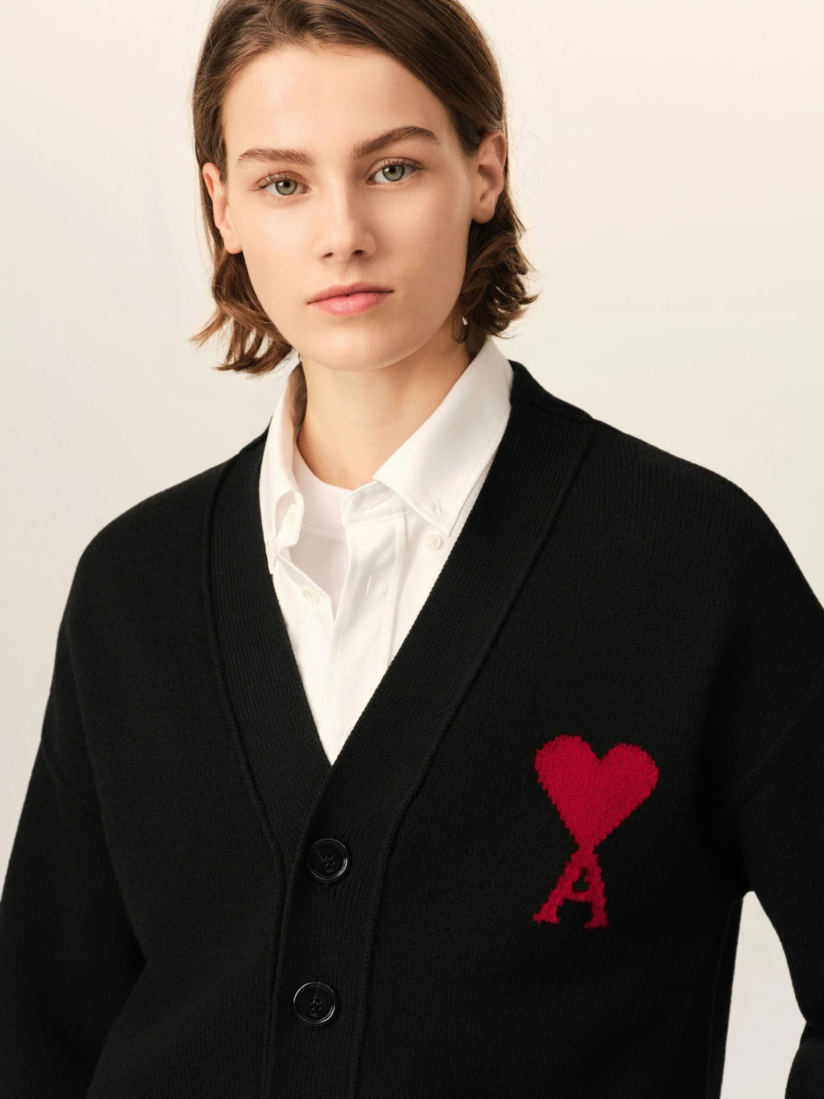 Cardigan Ami de Cœur in lana nero