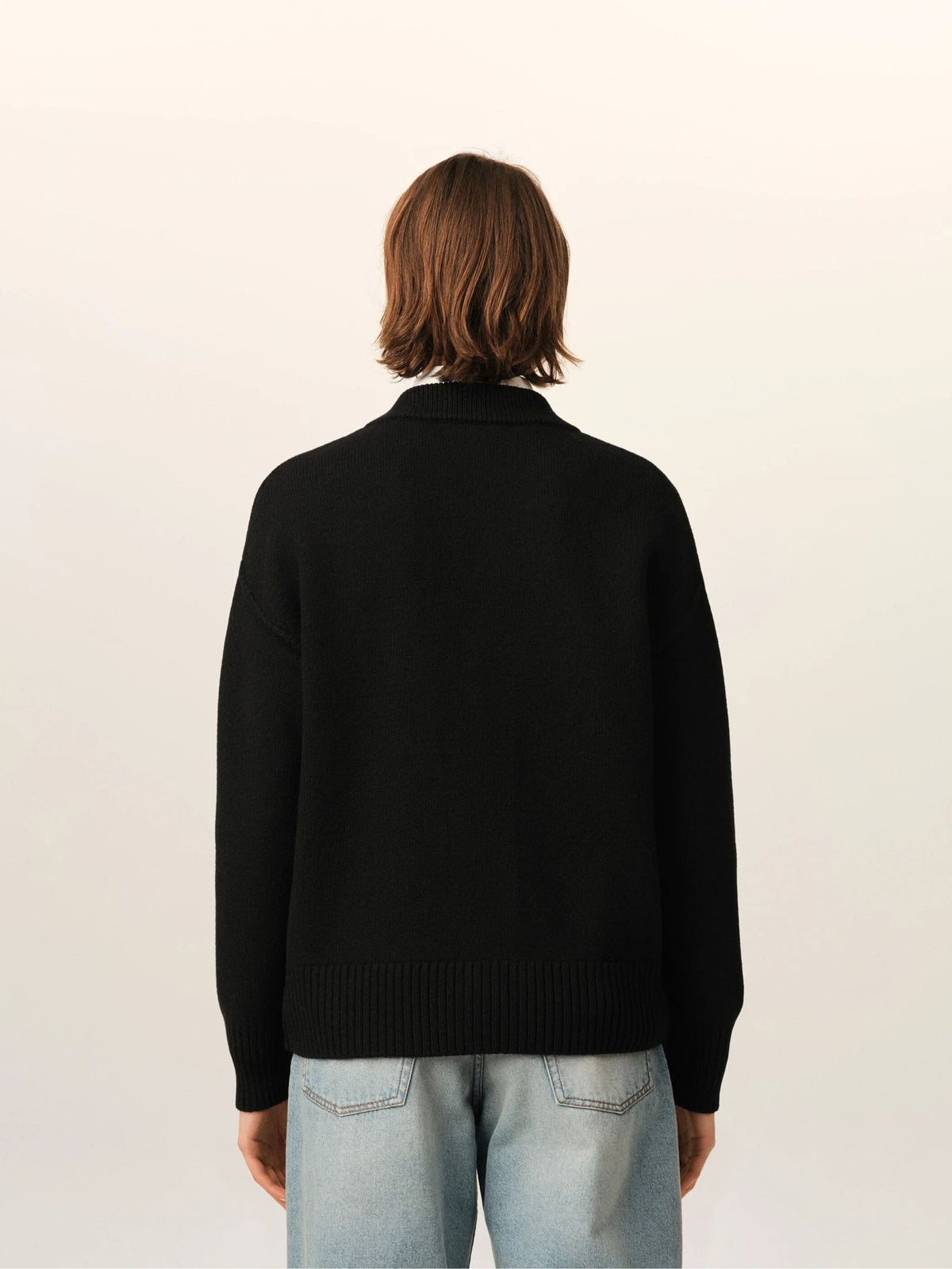 Cardigan Ami de Cœur in lana nero