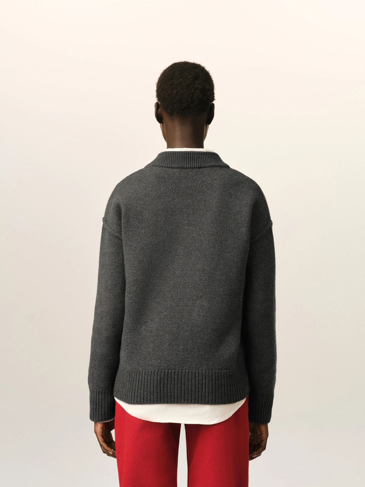 Cardigan Ami de Cœur in lana grigia