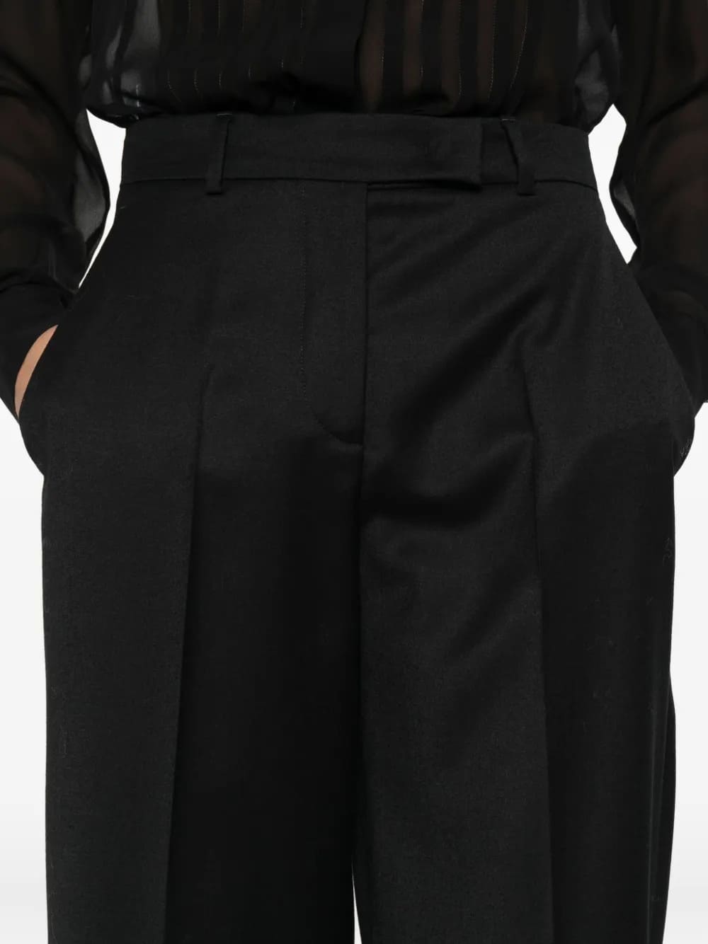 PANTALONI DRITTI IN FLANELLA