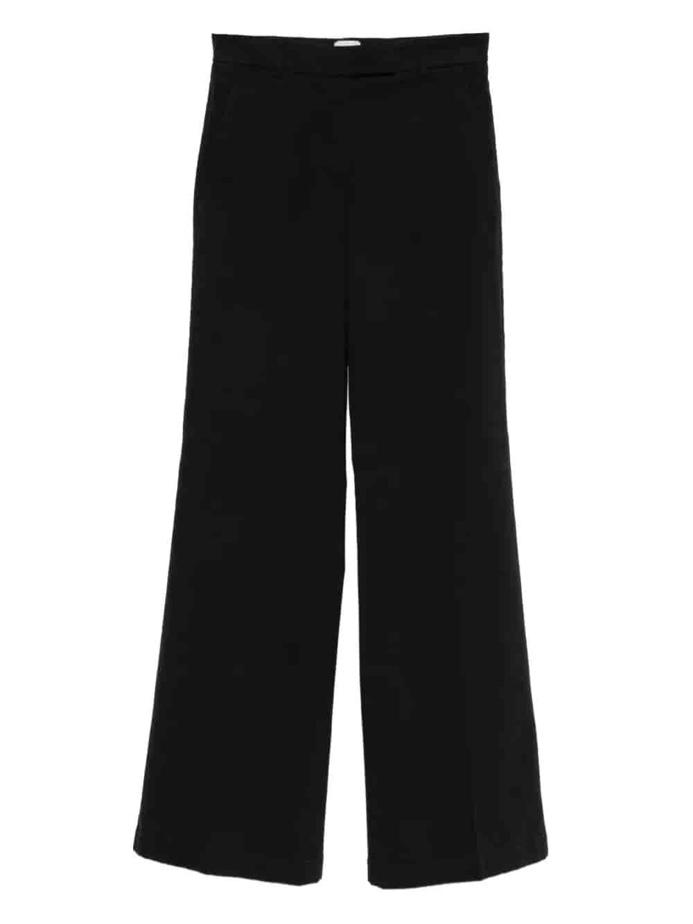 PANTALONI DRITTI IN COTONE TINTO IN CAPO
