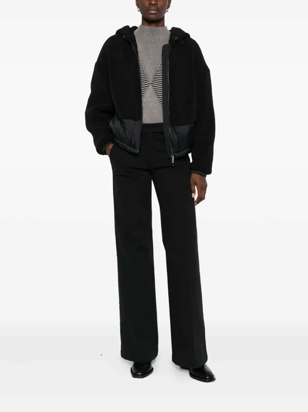 PANTALONI DRITTI IN COTONE TINTO IN CAPO