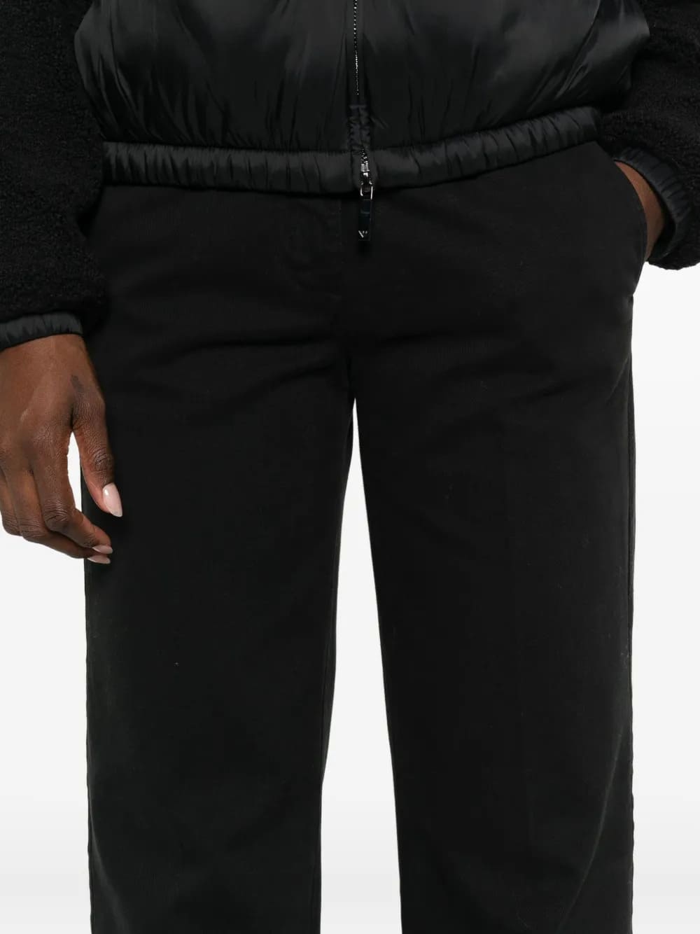 PANTALONI DRITTI IN COTONE TINTO IN CAPO