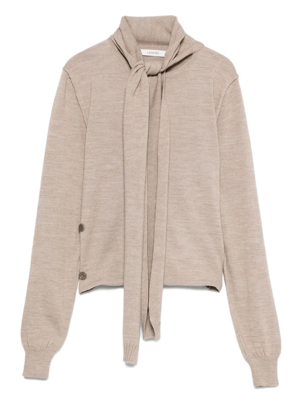 TWISTED CARDIGAN WITH SCARF