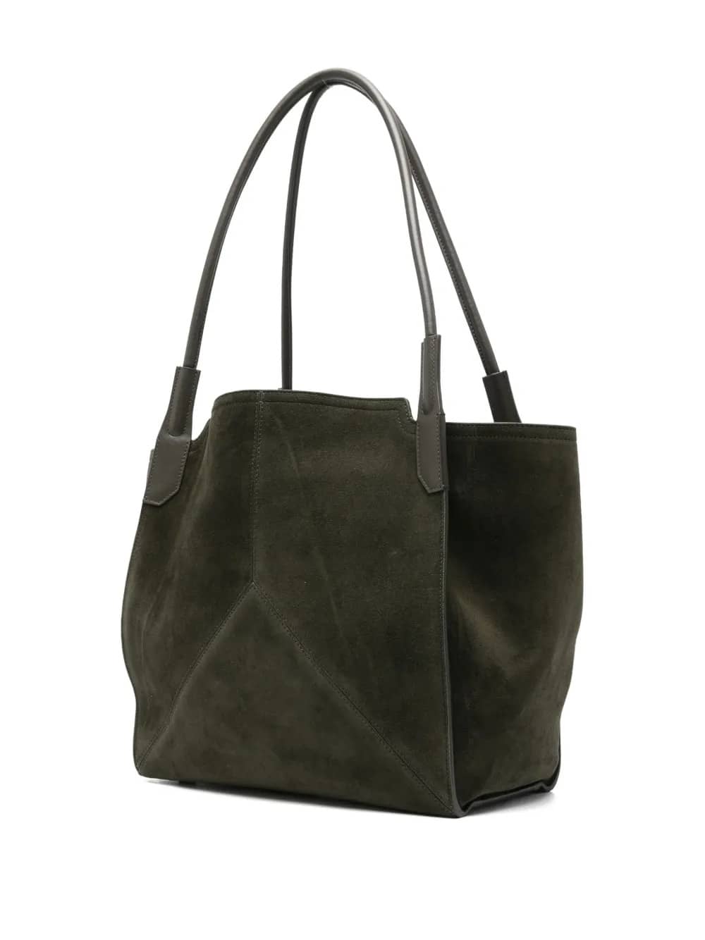 Borsa a spalla in pelle scamosciata