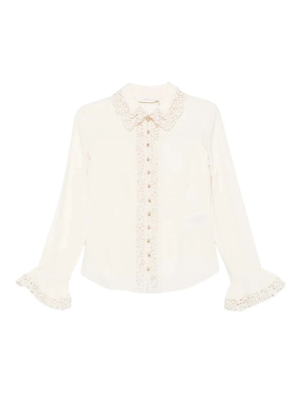 LACE TRIM SHIRT