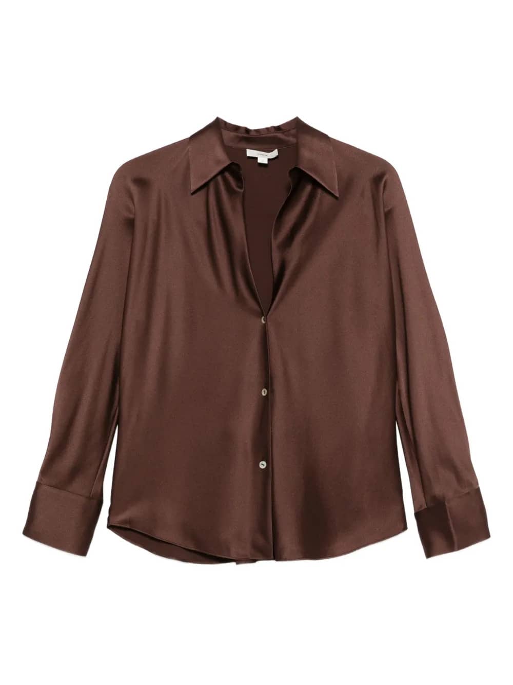 Camicia in raso a maniche lunghe