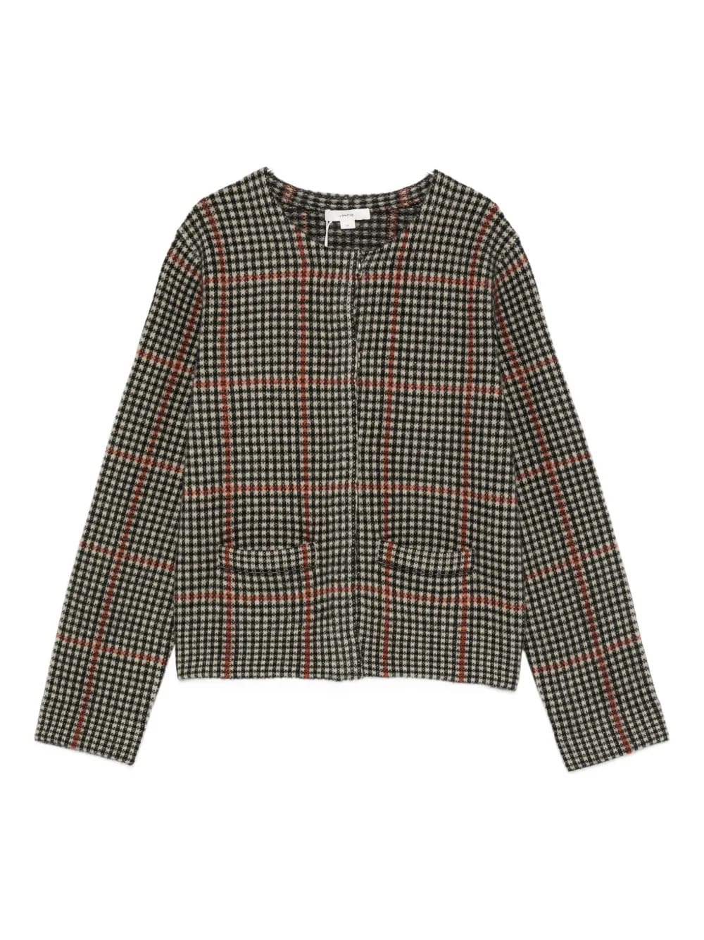 INTARSIA PLAID JACKET