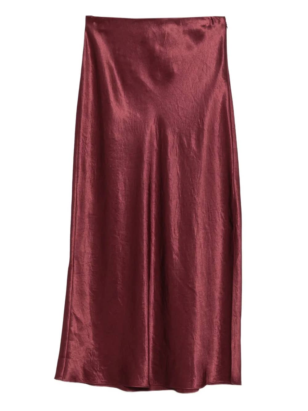 Gonna sottoveste in raso con spacchi laterali