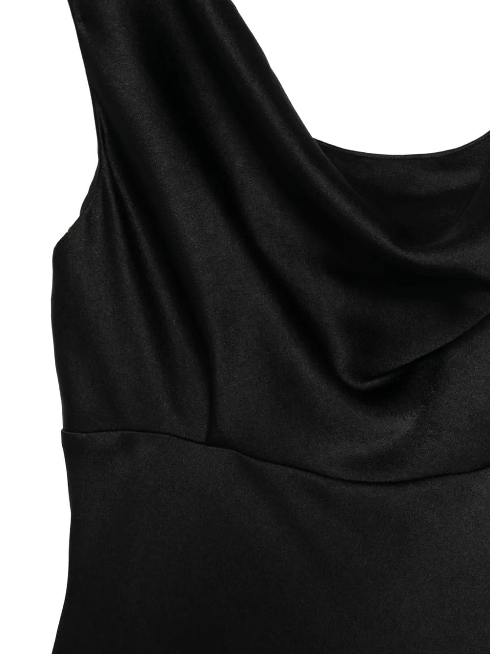 Abito lungo drappeggiato in raso