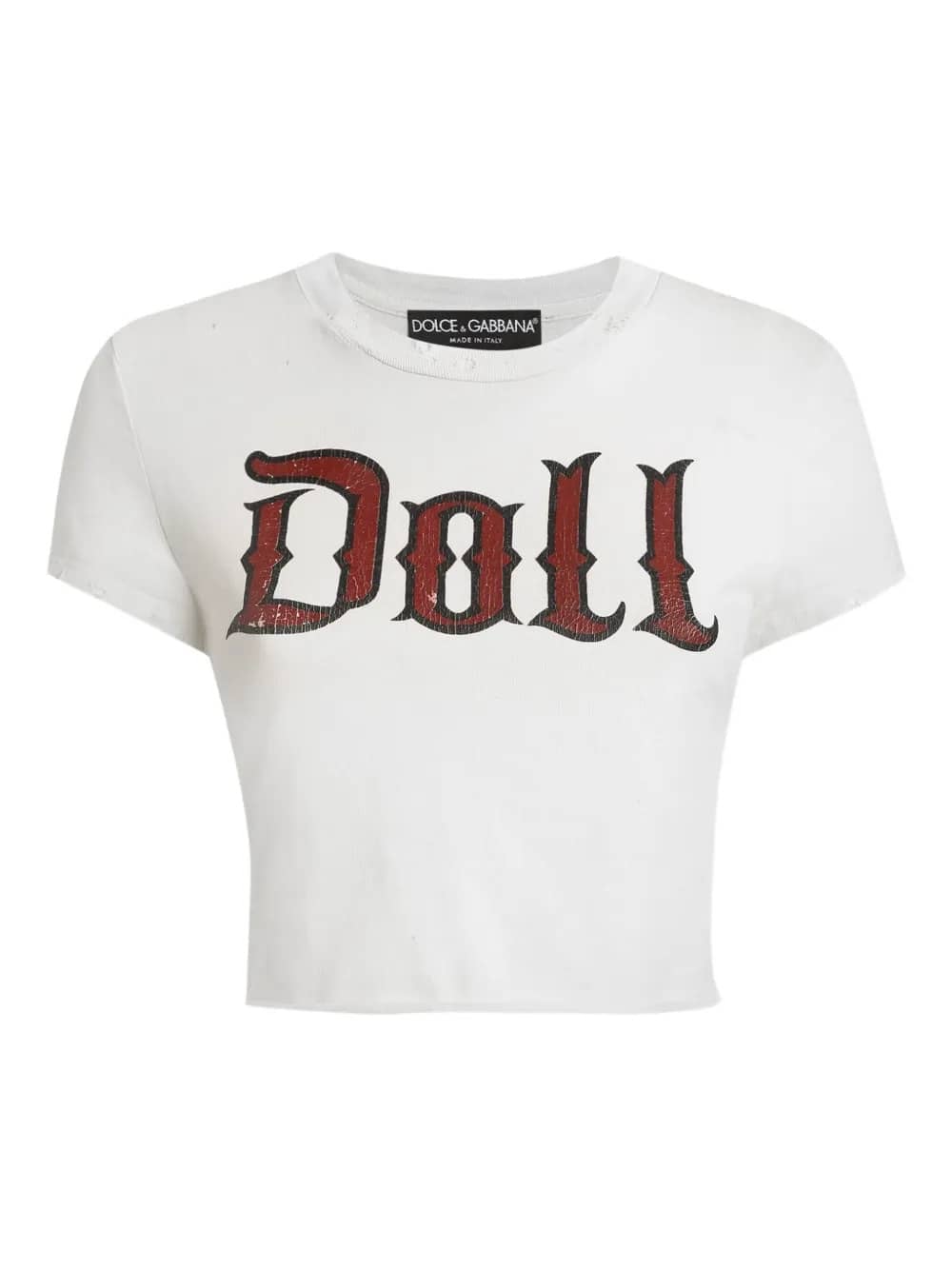 T SHIRT CROPPED SCRITTA DOLL