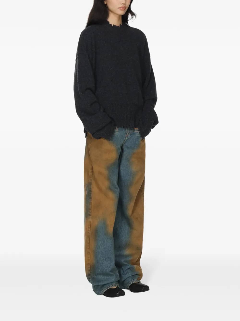 Maglione con effetto vissuto