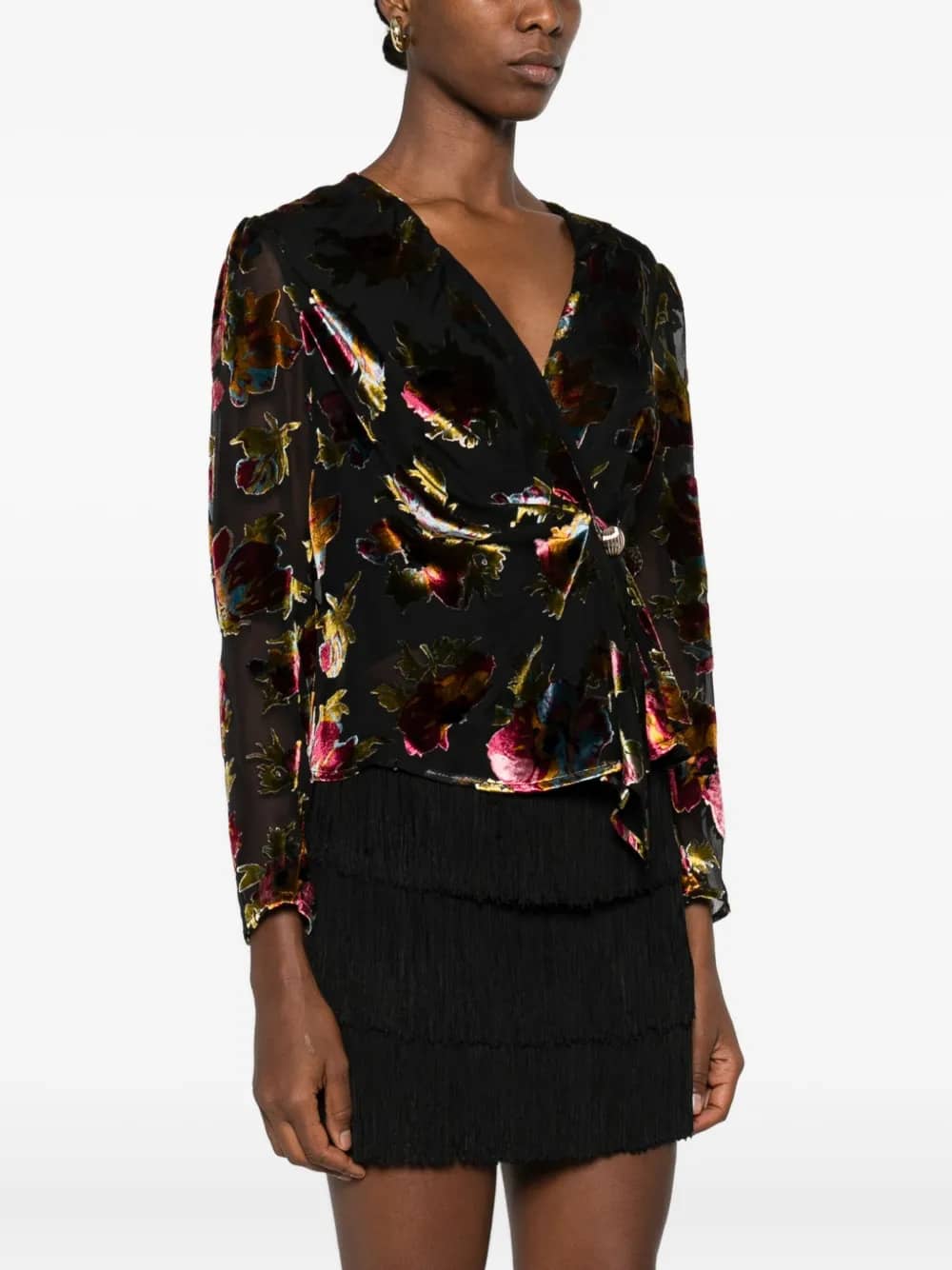Top in velluto di seta Everlyn