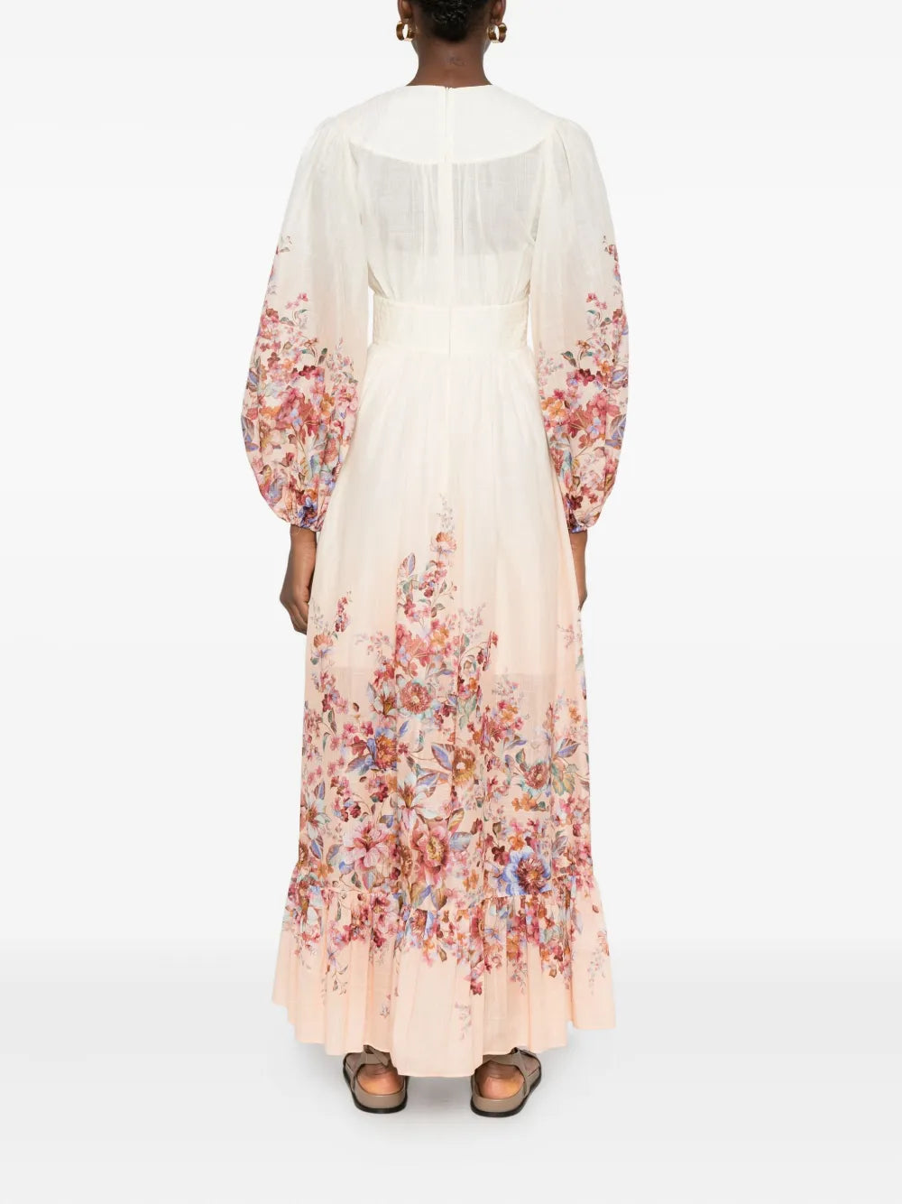 Zimmermann Awaken Plunge Maxi Dress – Ivory Floral