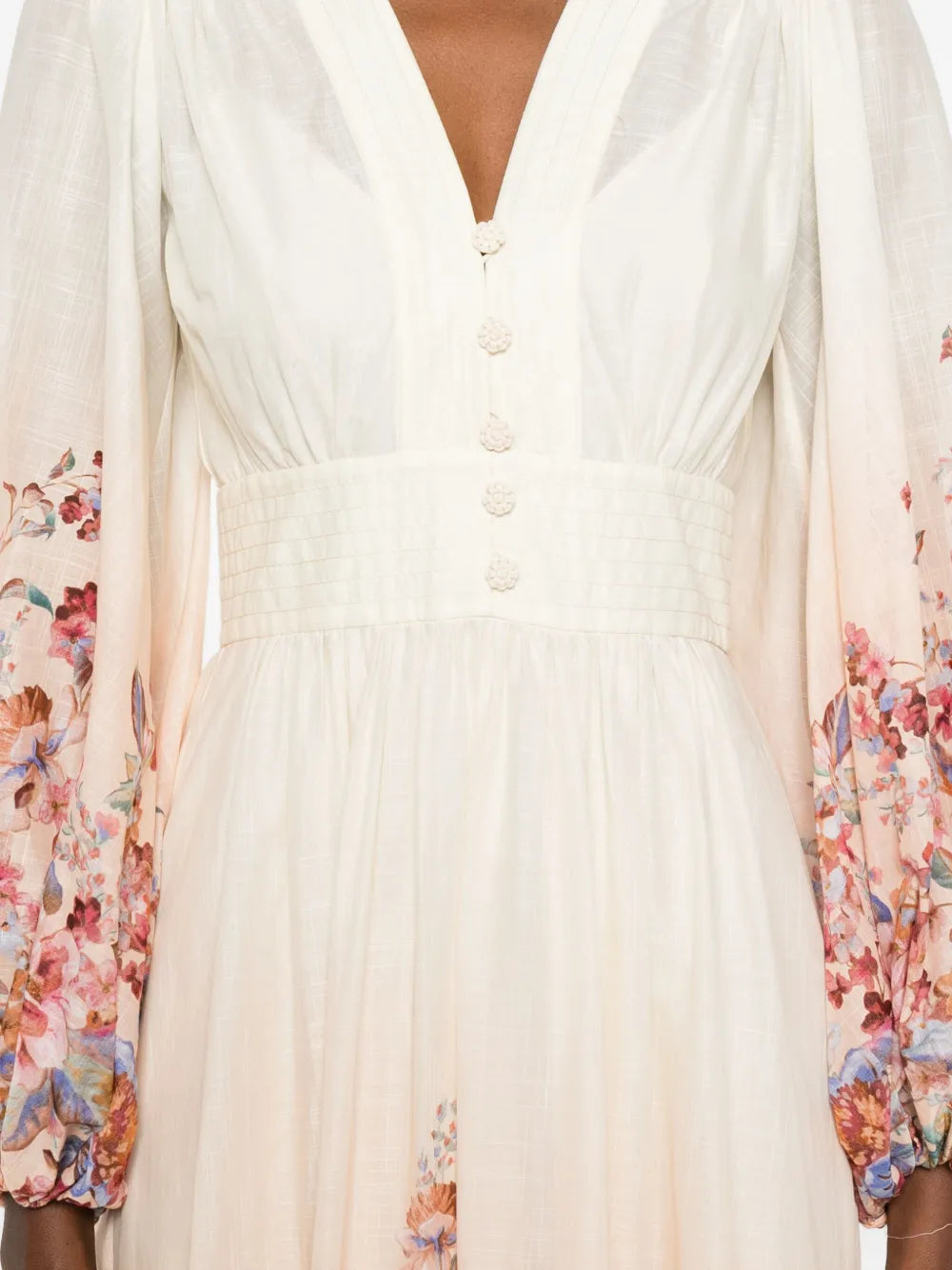 Zimmermann Awaken Plunge Maxi Dress – Ivory Floral