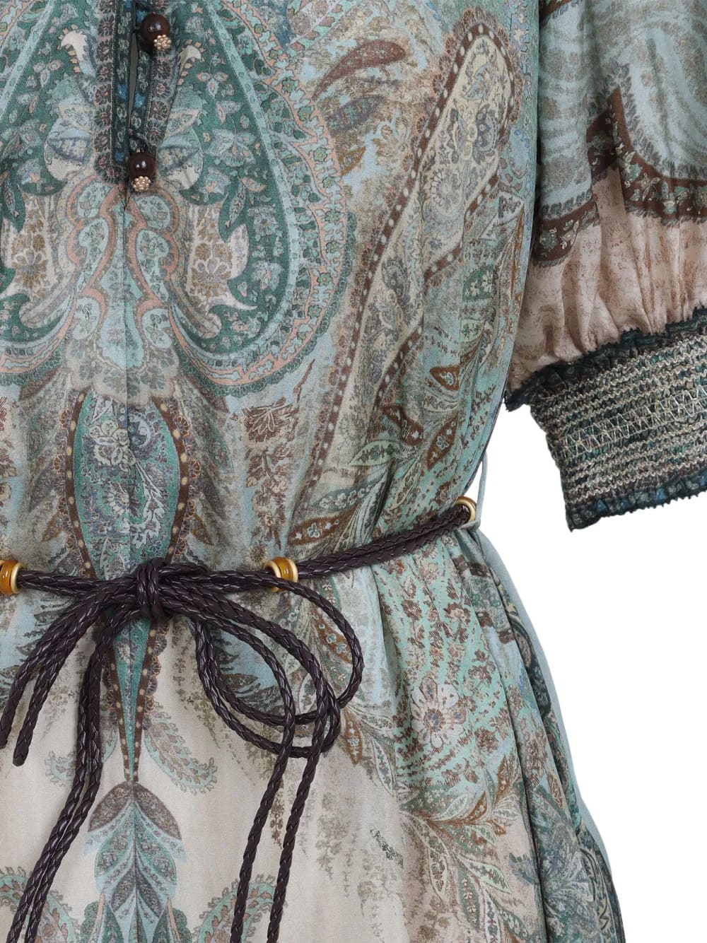 Zimmermann Wanderlust Billow Dress – Tapestry Teal Multi