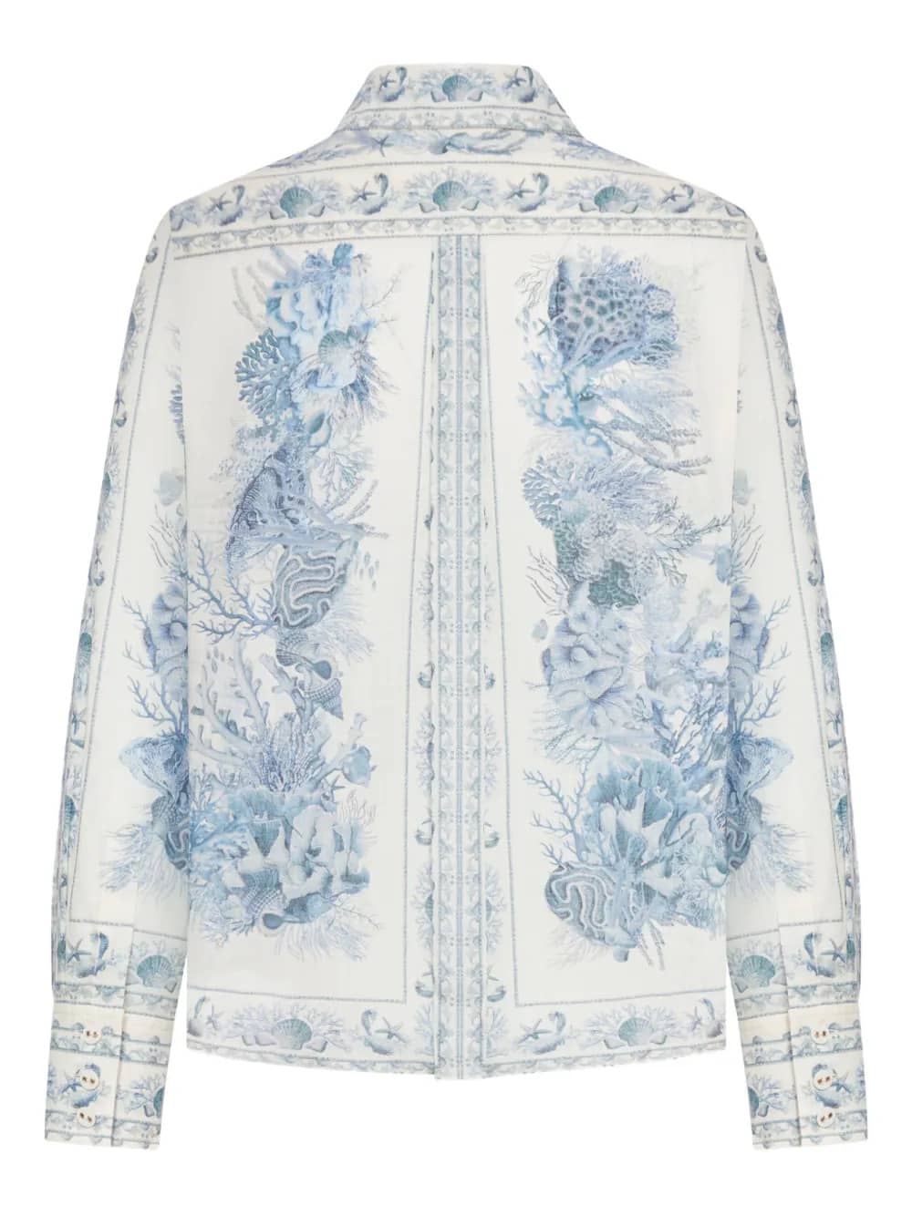 Zimmermann Wanderlust Body Shirt – Blue Toile