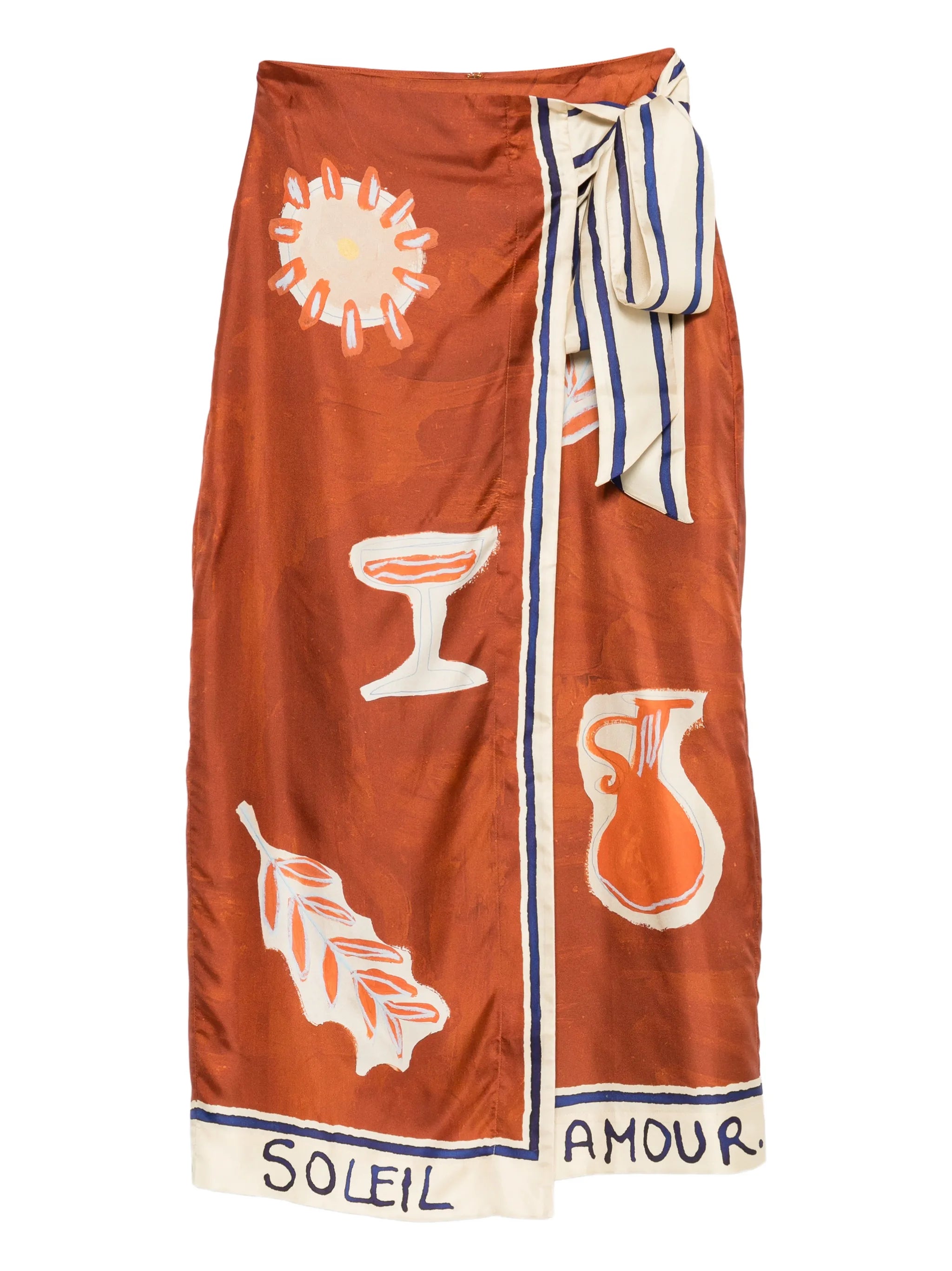 Gonna Sarong Soleil D`Amour ALÉMAIS – Seta Twill