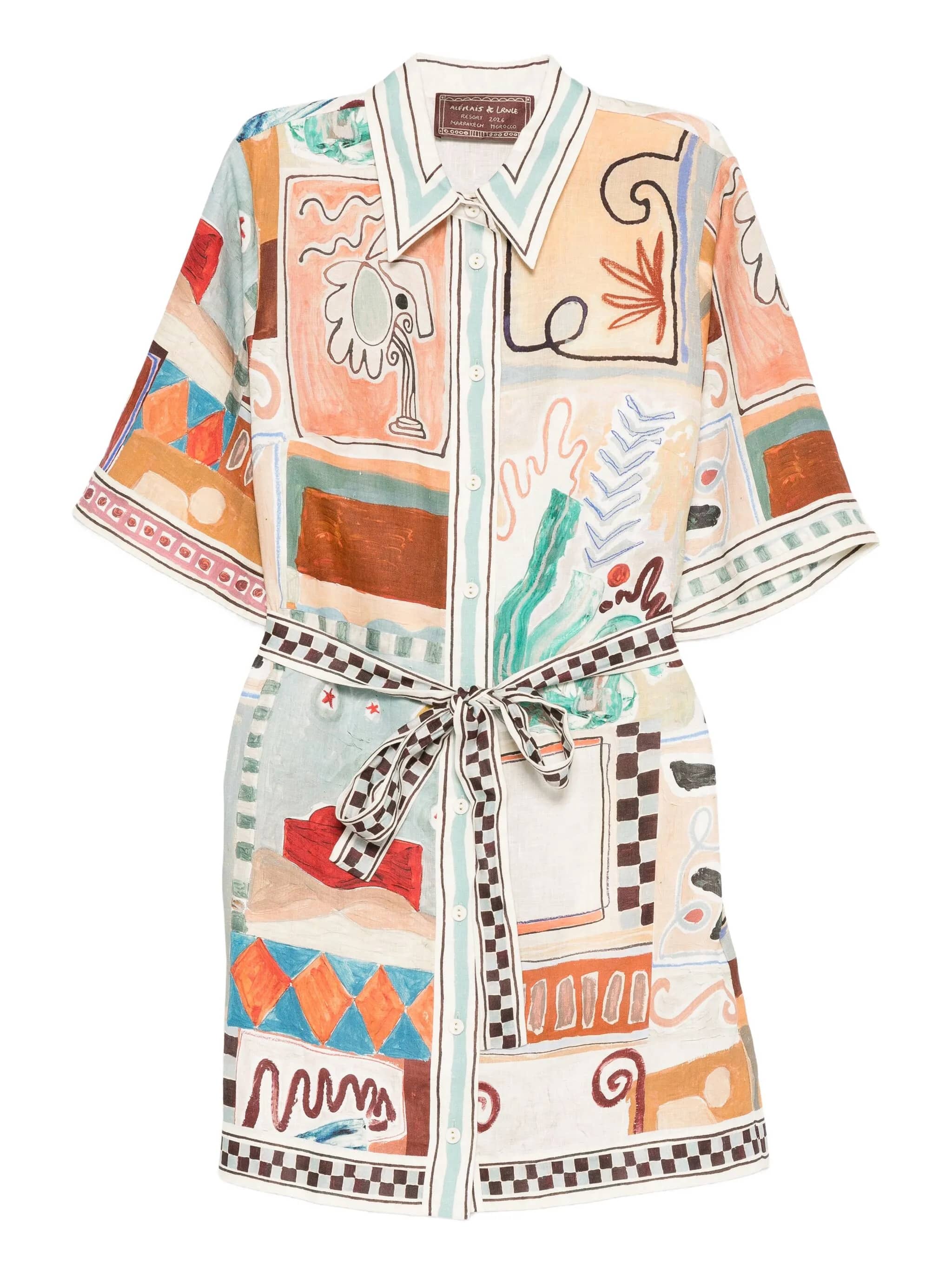 ALÉMAIS Michelle Mini Dress – 100% Lino