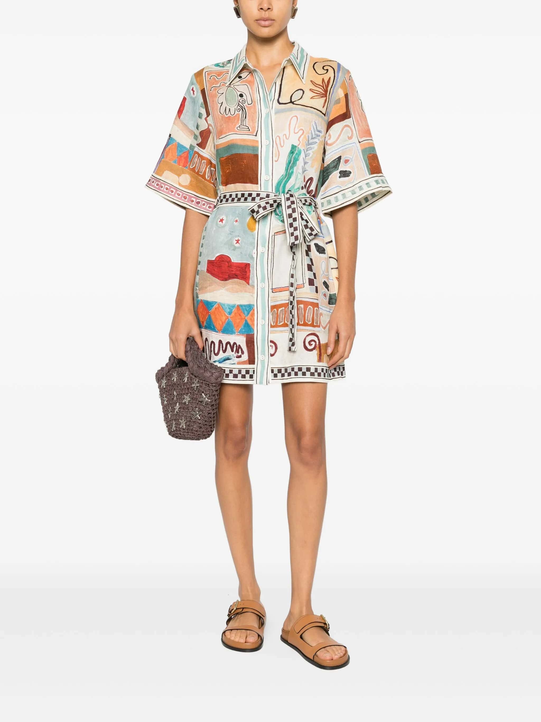ALÉMAIS Michelle Mini Dress – 100% Lino