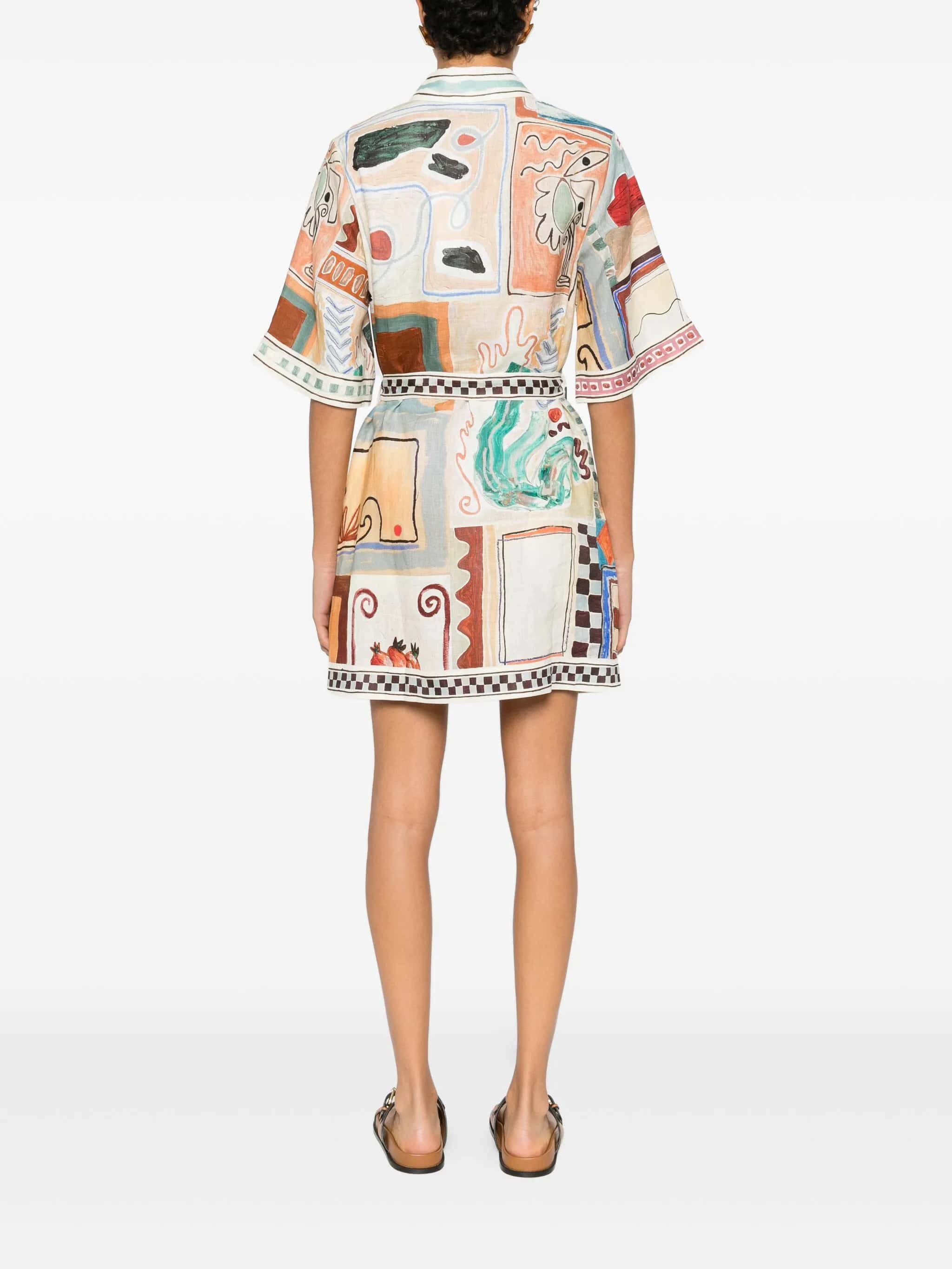 ALÉMAIS Michelle Mini Dress – 100% Lino