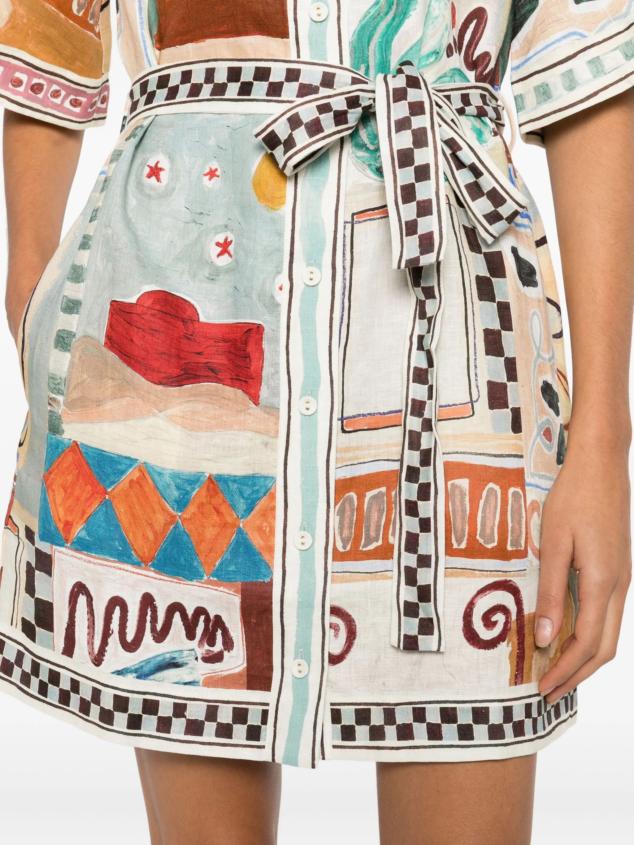 ALÉMAIS Michelle Mini Dress – 100% Lino