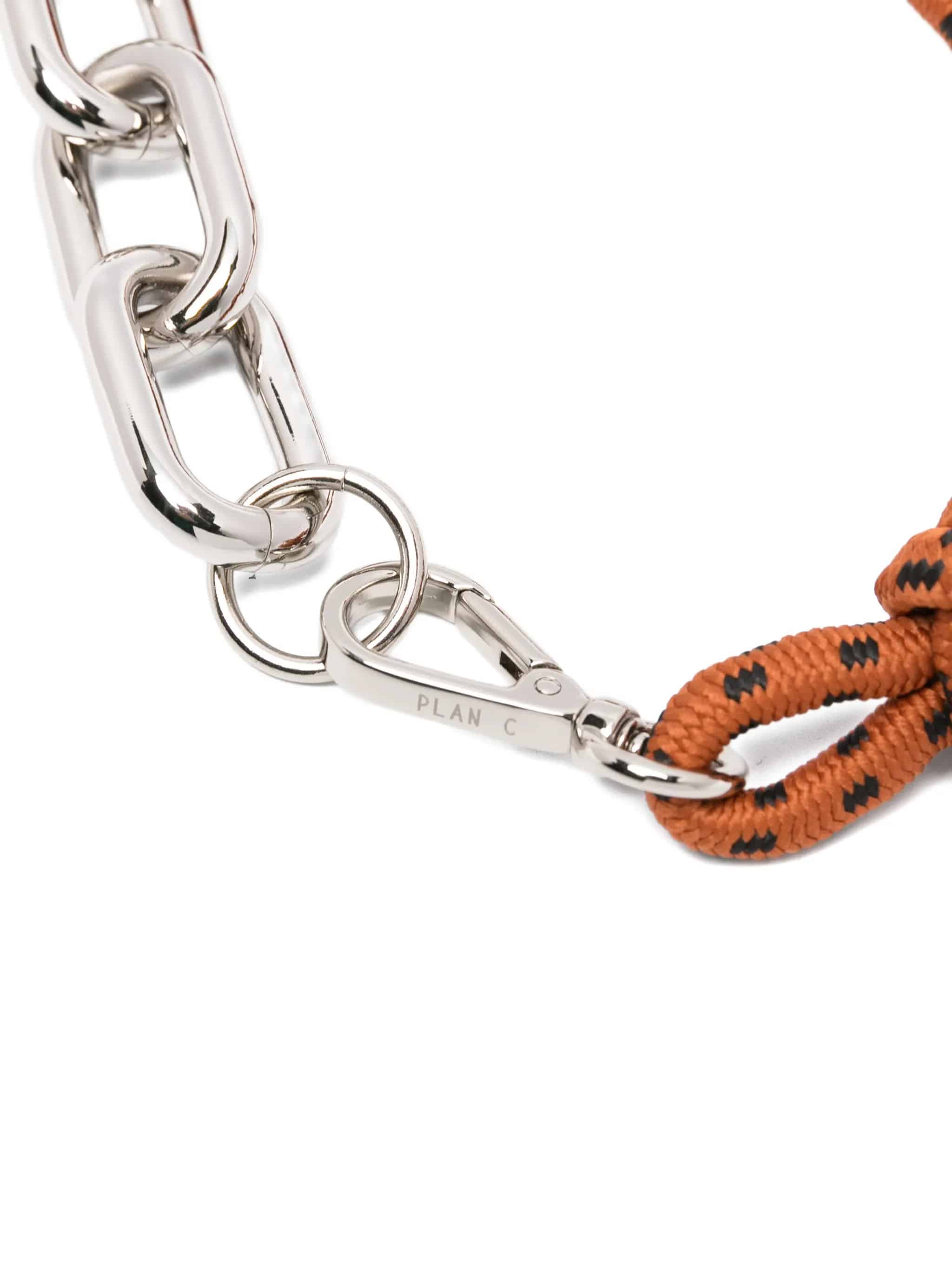 COLLANA CATENA CON CORDINO ROSSO VERMIGLIO