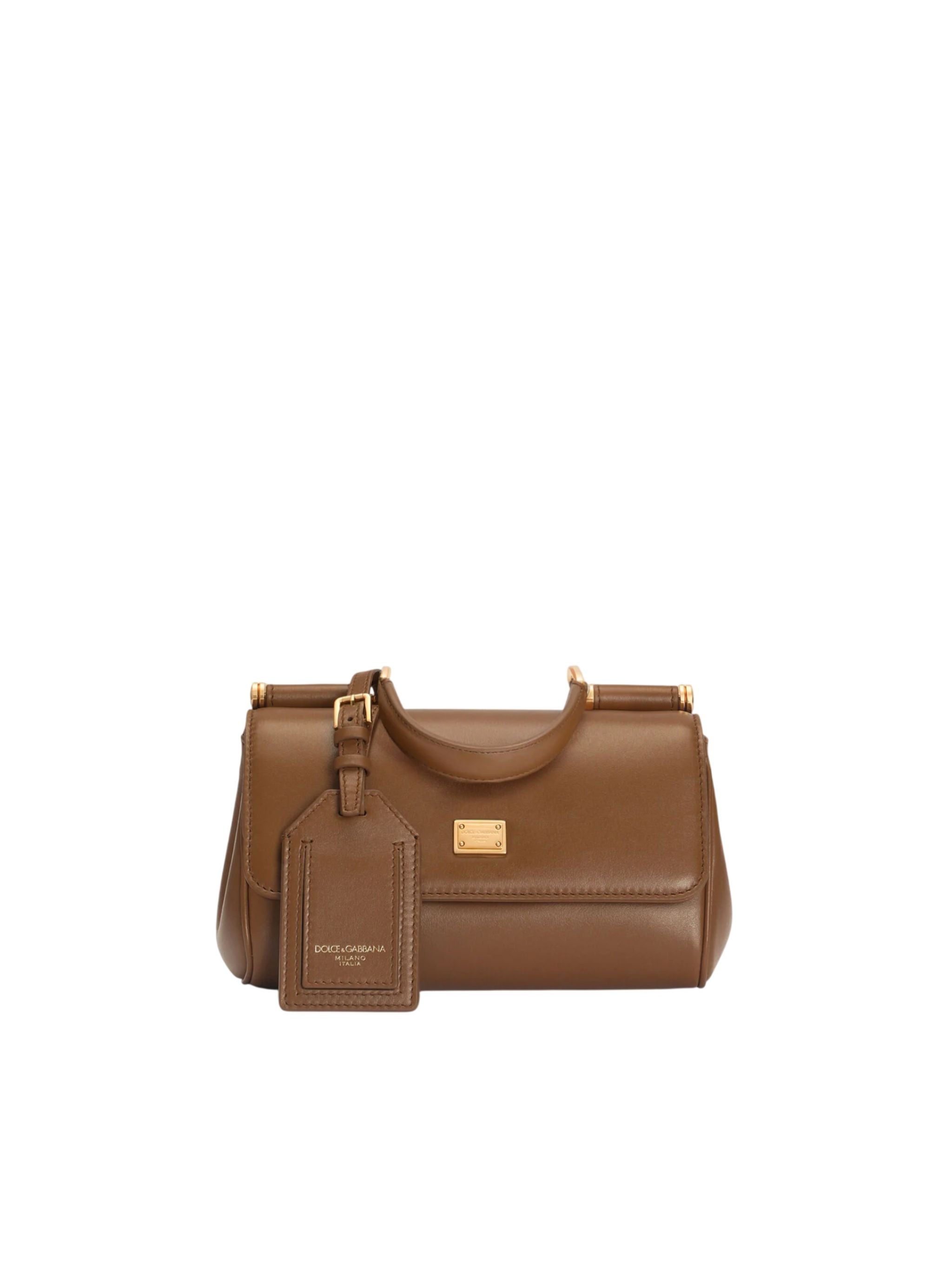Borsa a mano My Sicily mini in pelle di vitello plongé