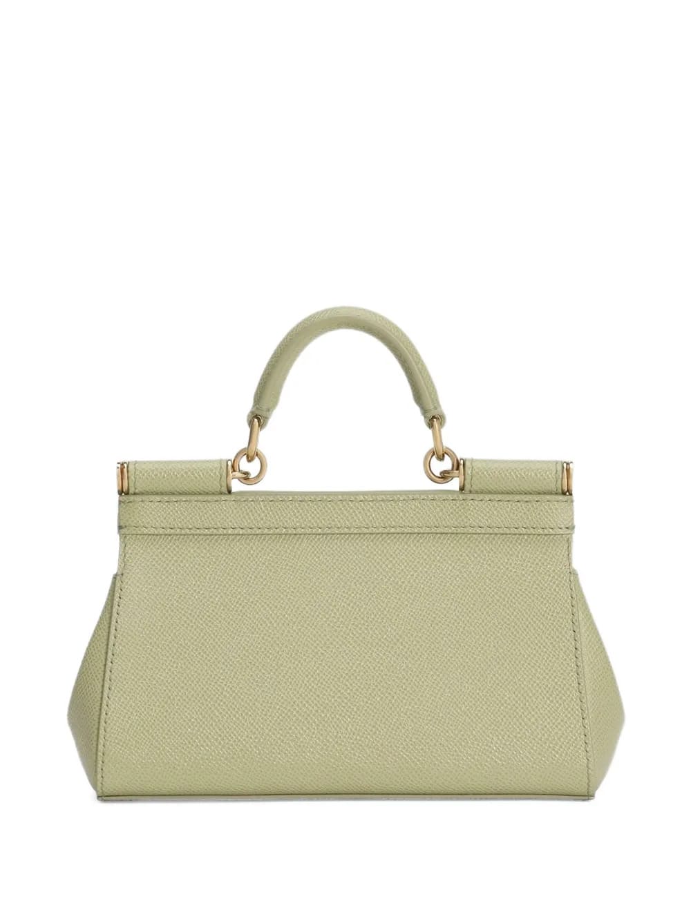 Borsa a mano Sicily mini in pelle di vitello dauphine Salvia