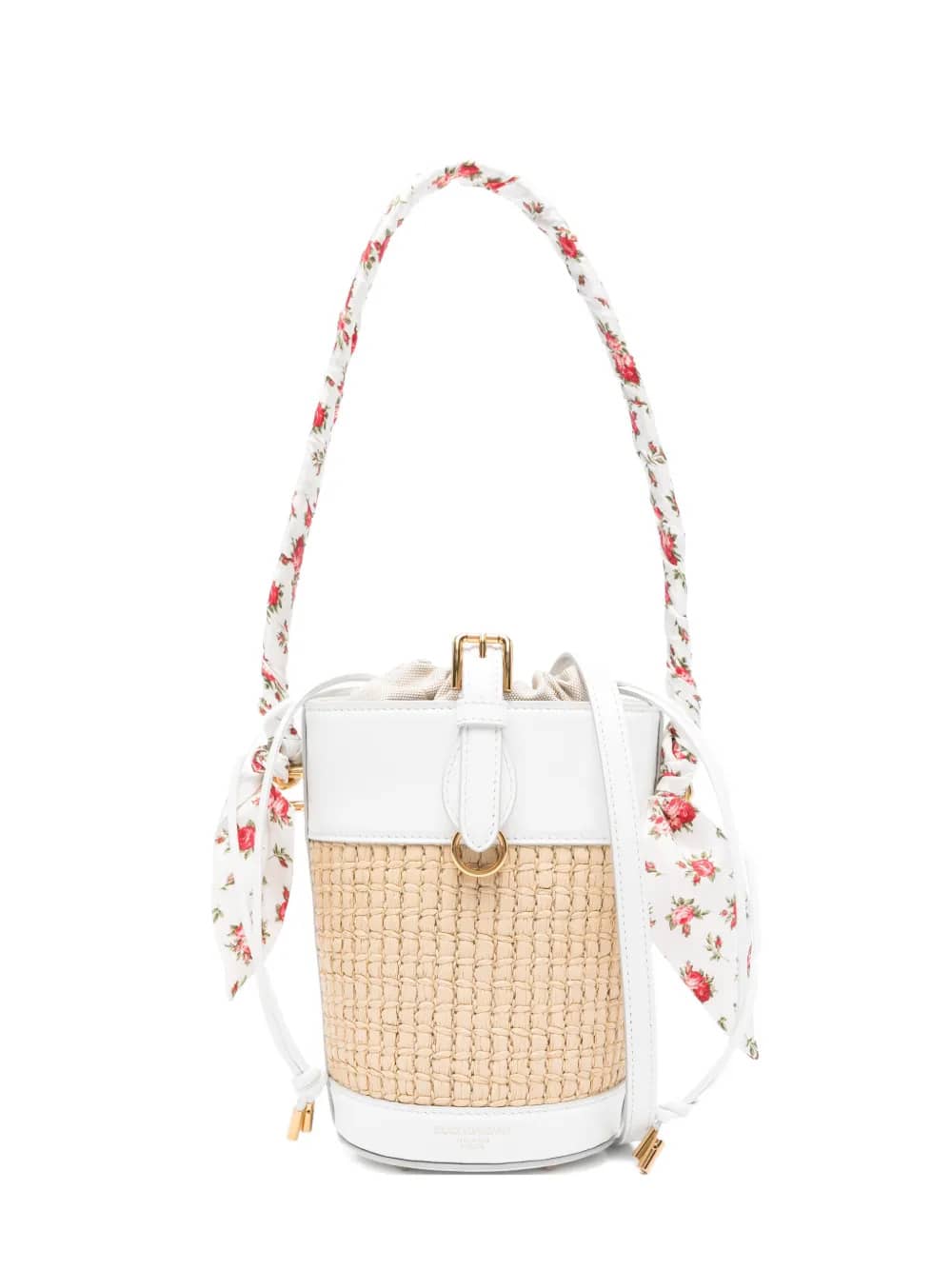 Borsa a secchiello con stampa floreale