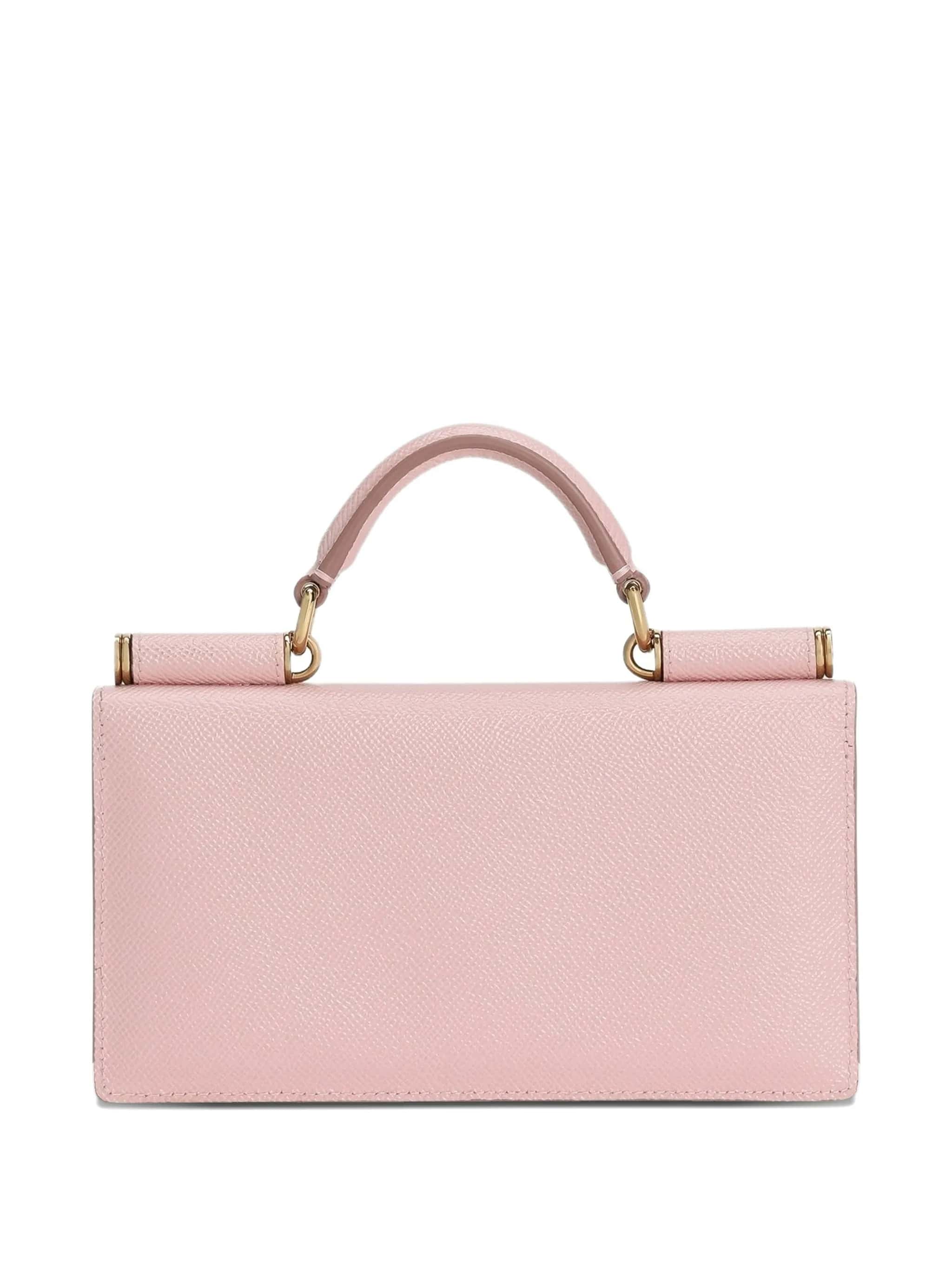Mini bag in pelle di vitello stampa Dauphine - rosa carne